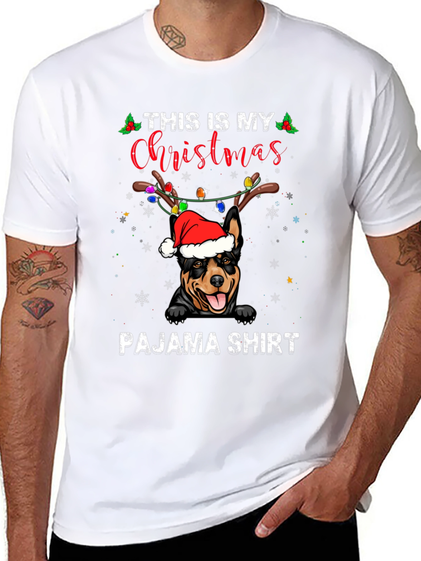 Christmas Dog Pajama T-Shirt