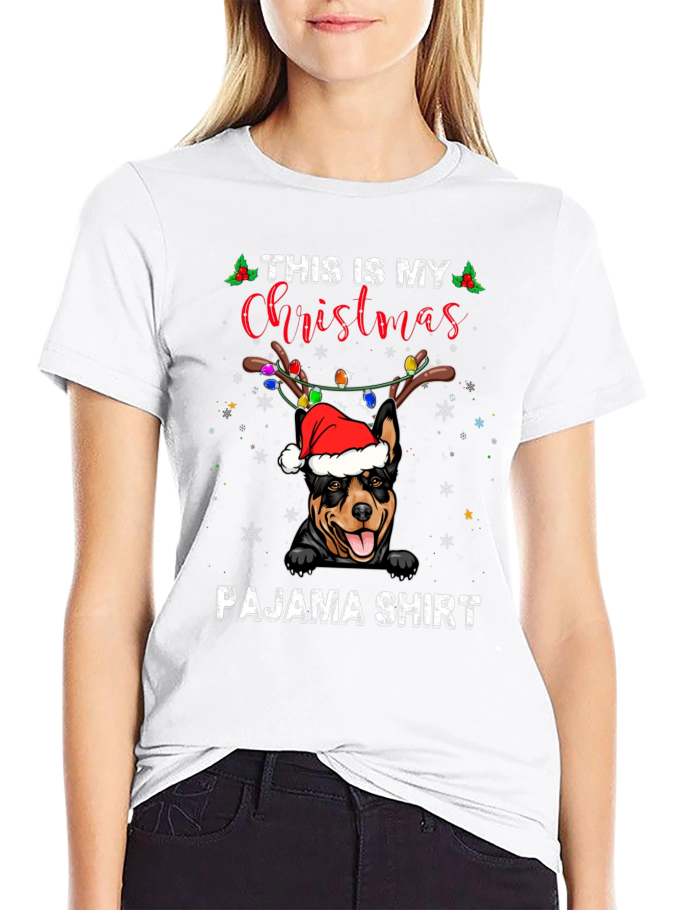 Christmas Dog Pajama T-Shirt