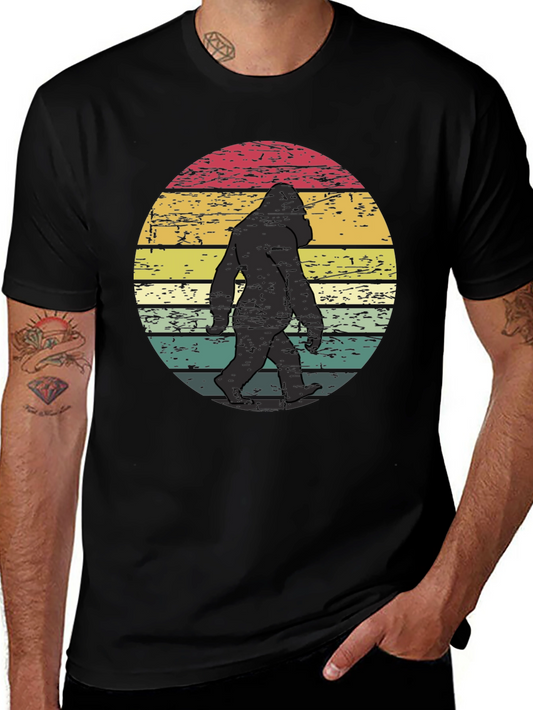 Retro Bigfoot Graphic Tee - Mens Black T-Shirt