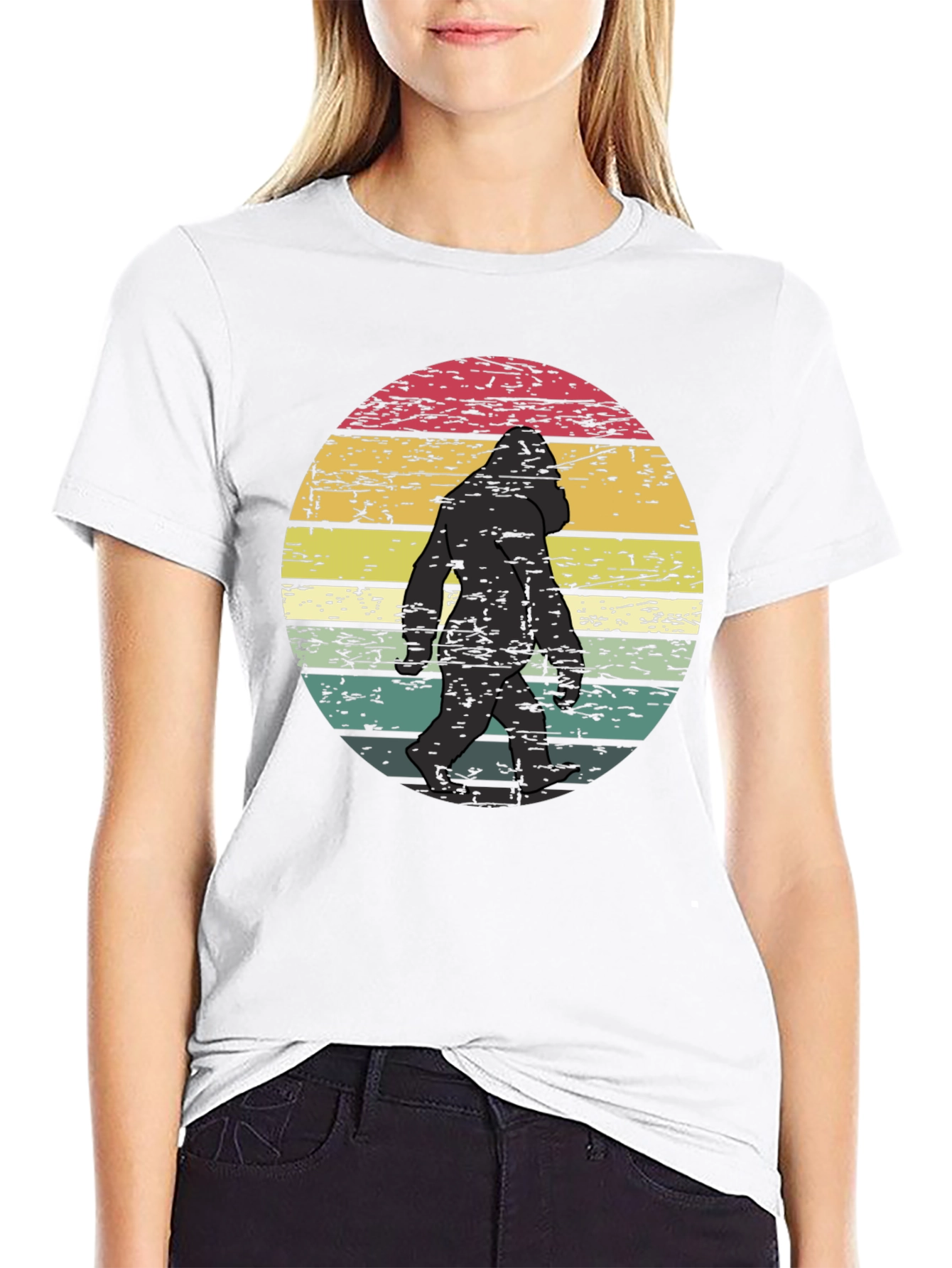 Retro Bigfoot Graphic Tee - Mens Black T-Shirt