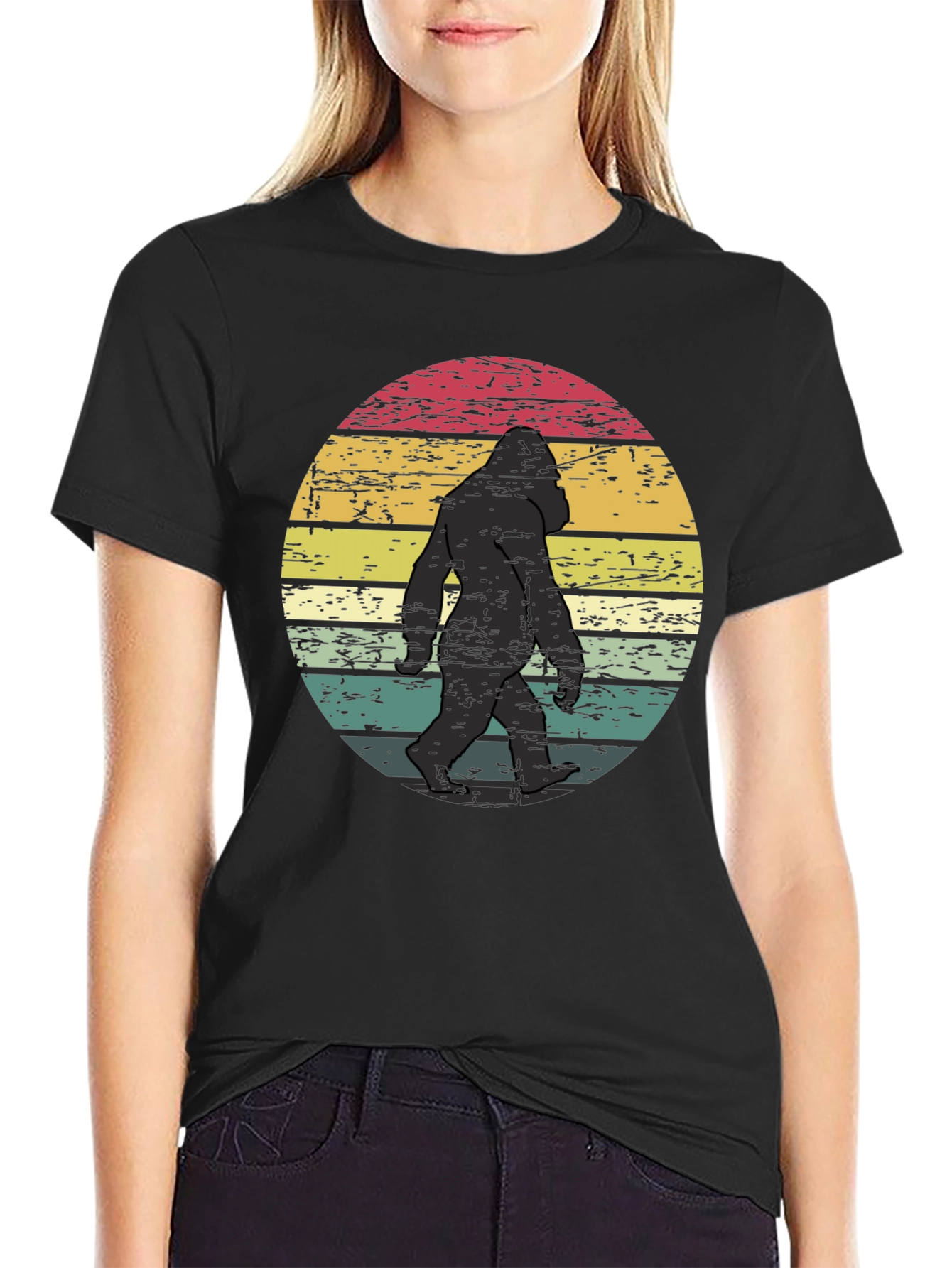 Retro Bigfoot Graphic Tee - Mens Black T-Shirt