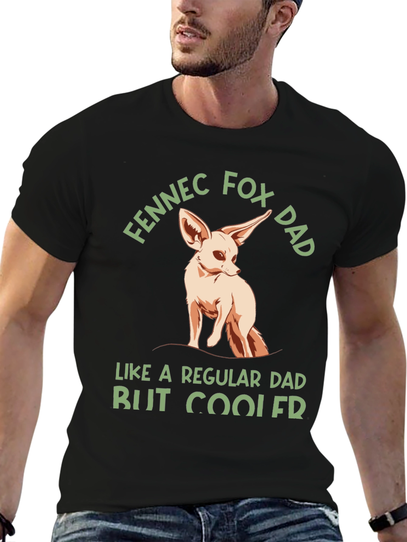 Fennec Fox Dad T-Shirt - Cool Fathers Day Gift