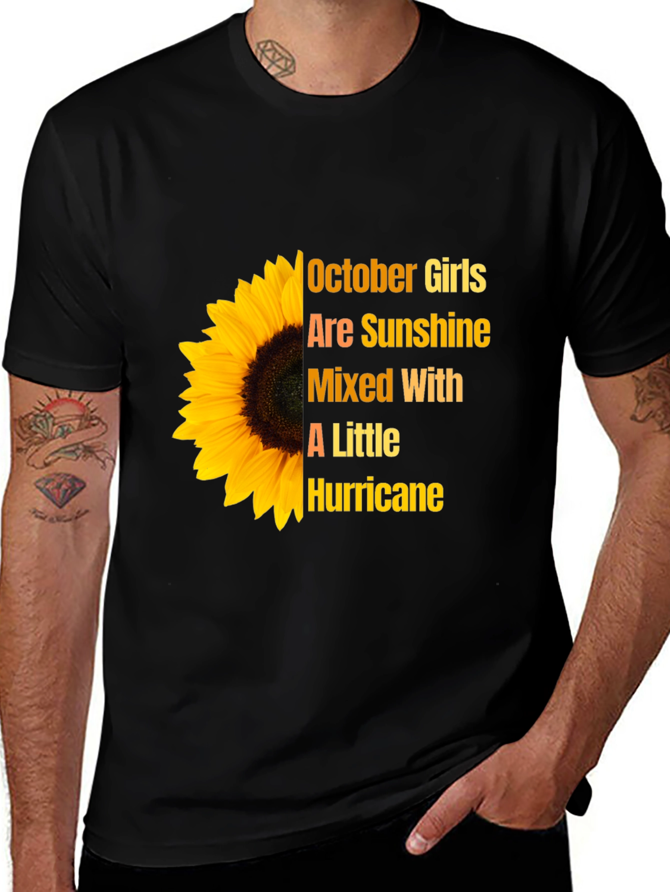 October Girls Sunflower Graphic T-Shirt