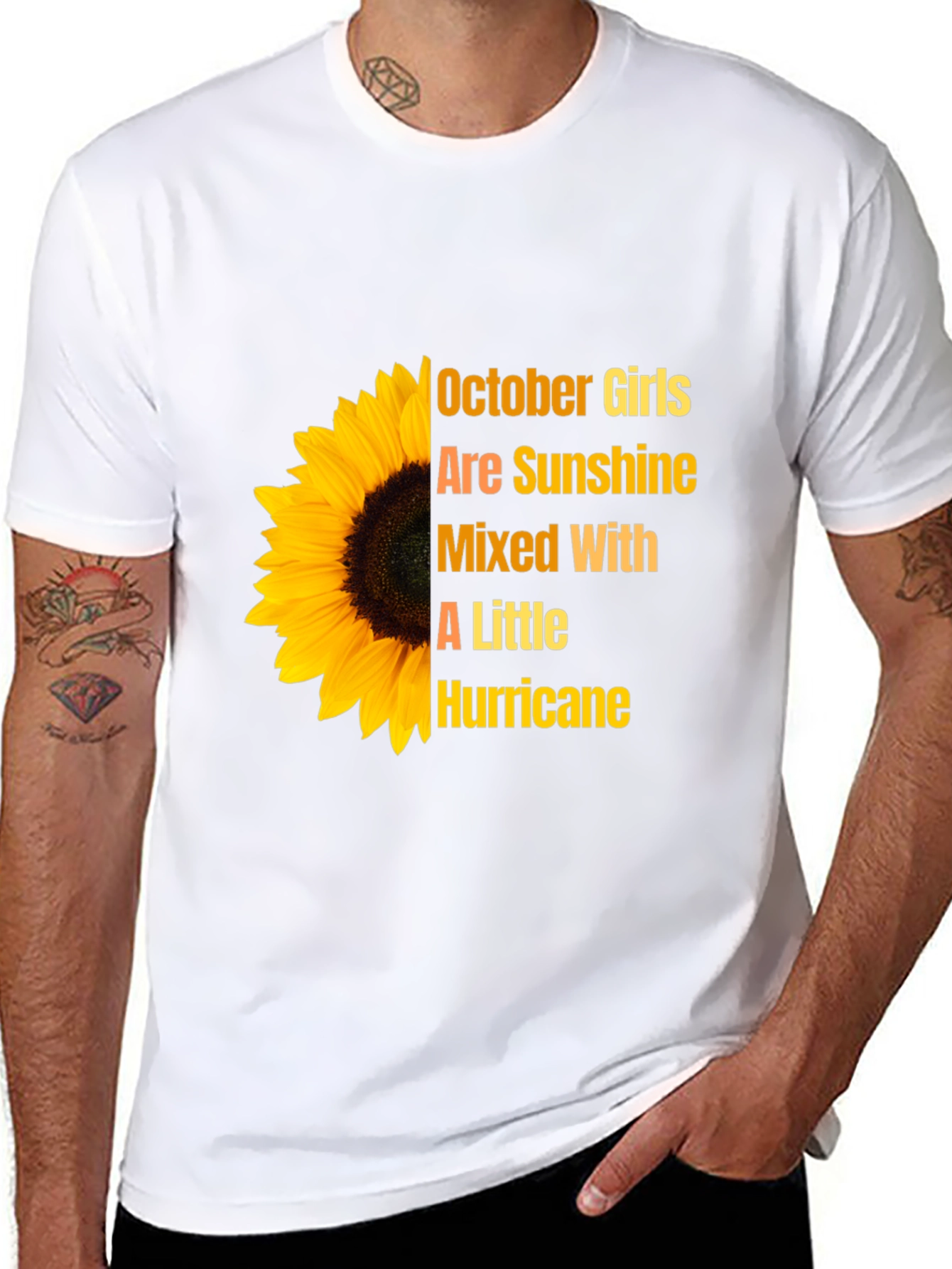 October Girls Sunflower Graphic T-Shirt