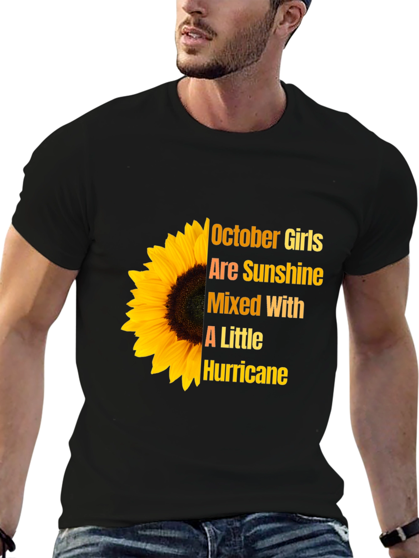 October Girls Sunflower Graphic T-Shirt