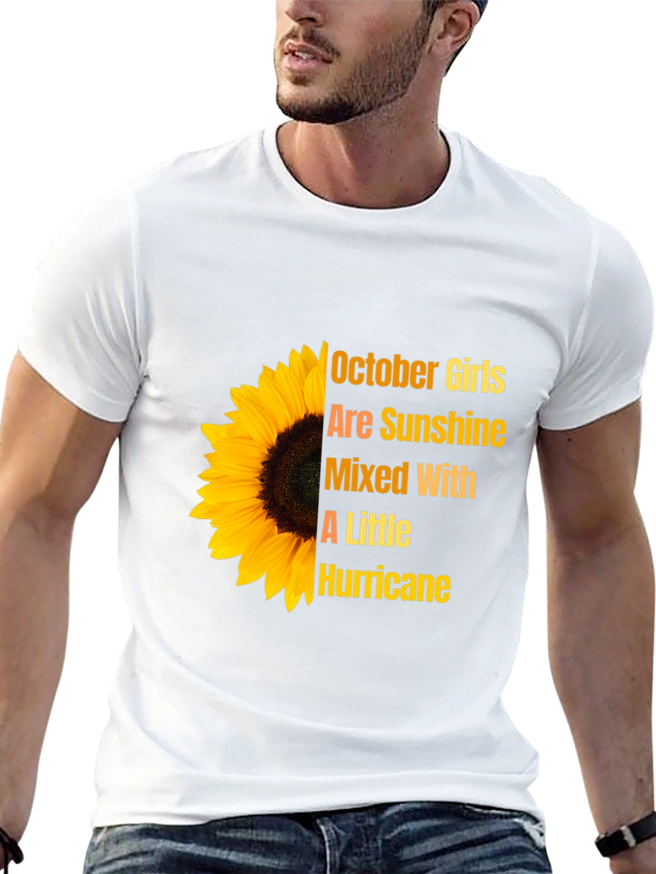 October Girls Sunflower Graphic T-Shirt
