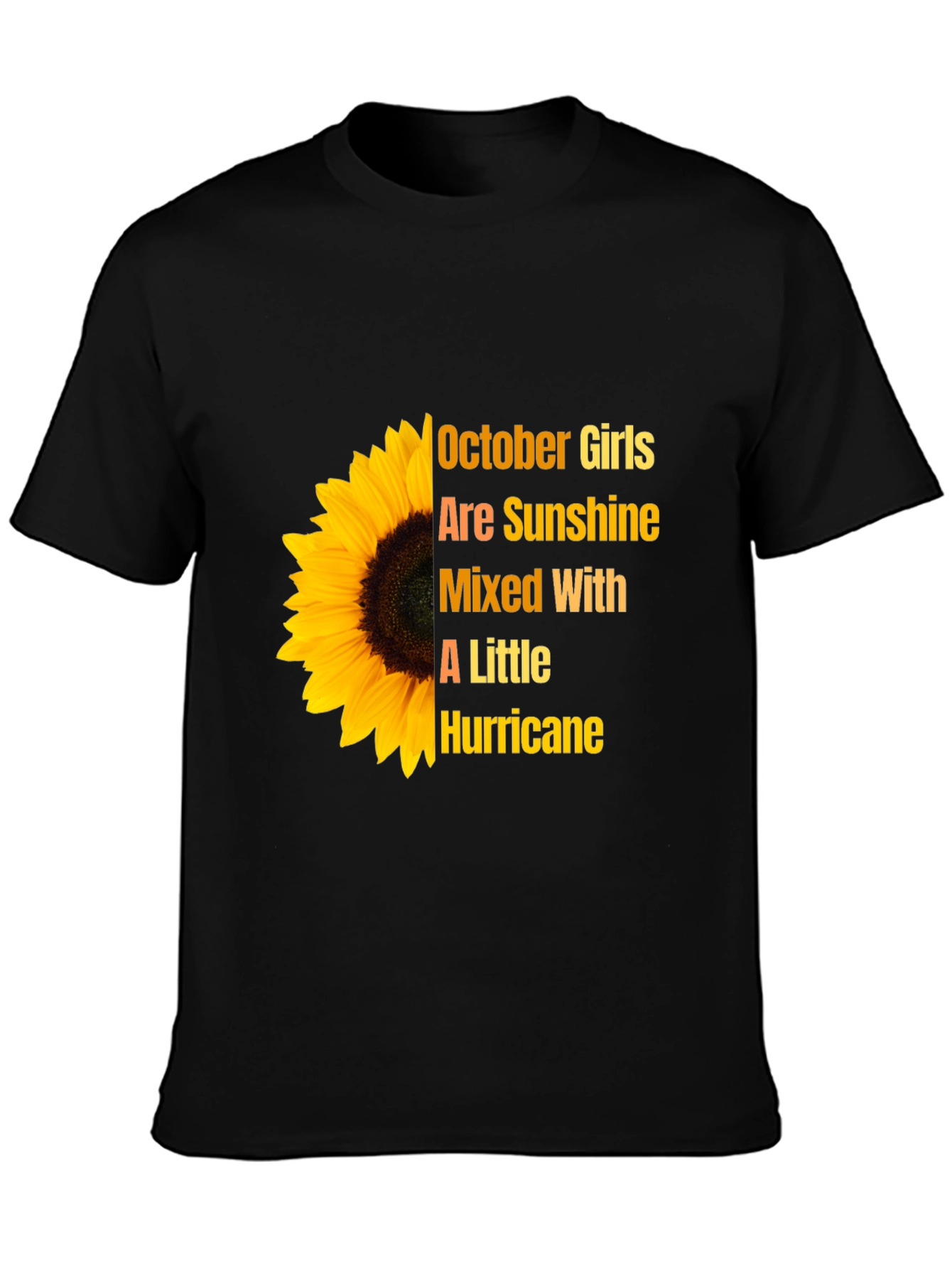 October Girls Sunflower Graphic T-Shirt