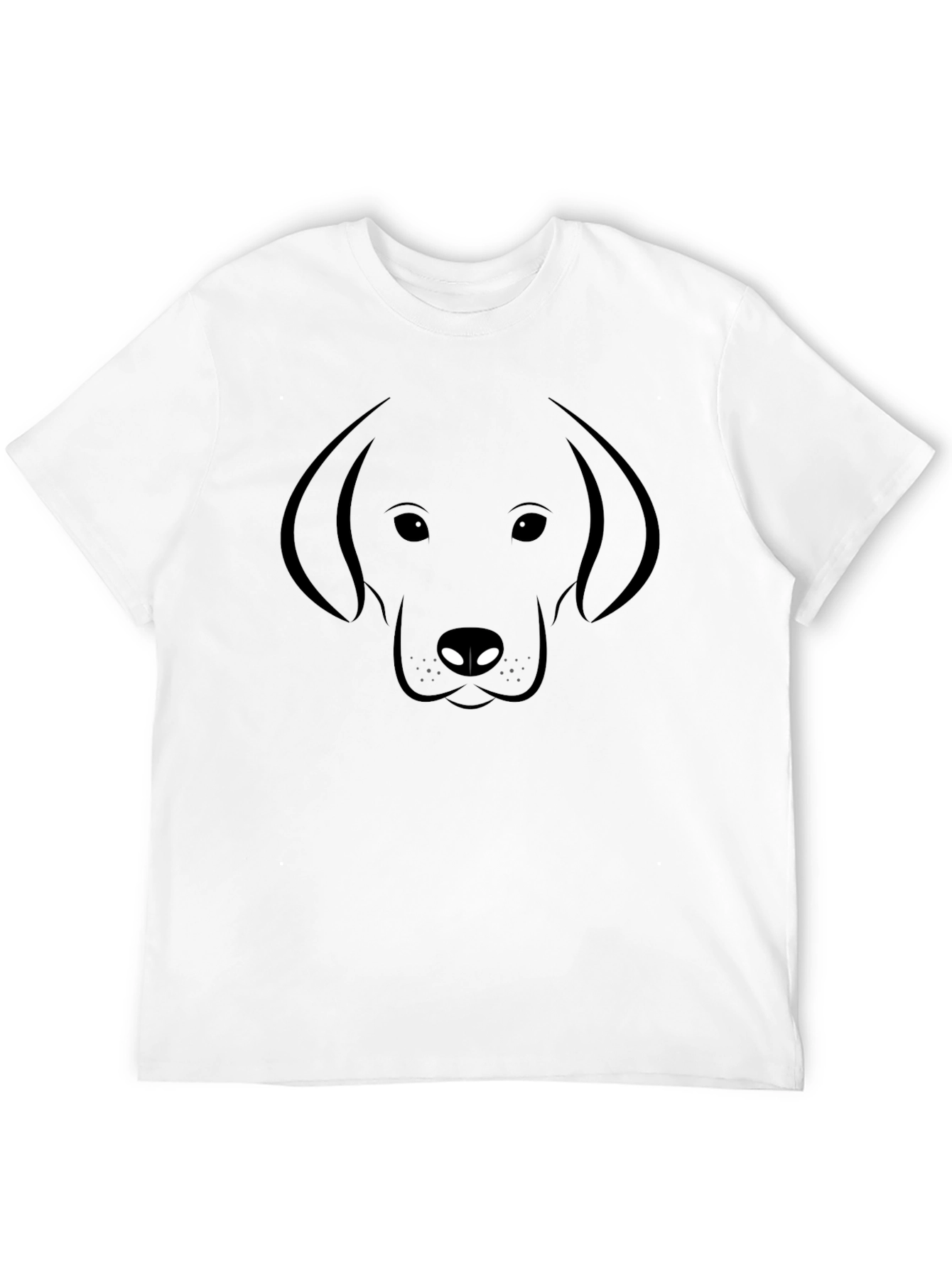 Dog Lovers Graphic Tee - Black Labrador Outline