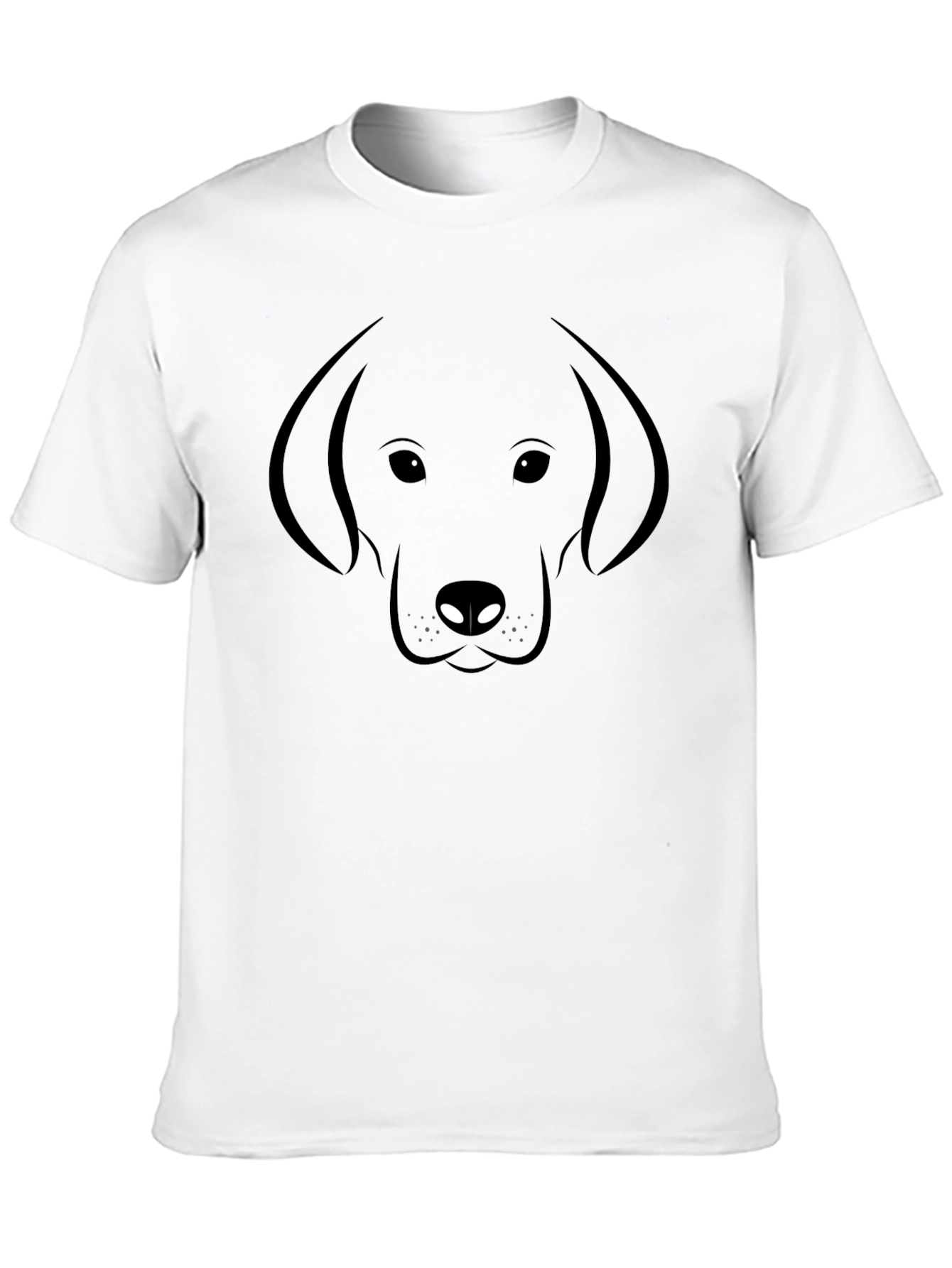 Dog Lovers Graphic Tee - Black Labrador Outline
