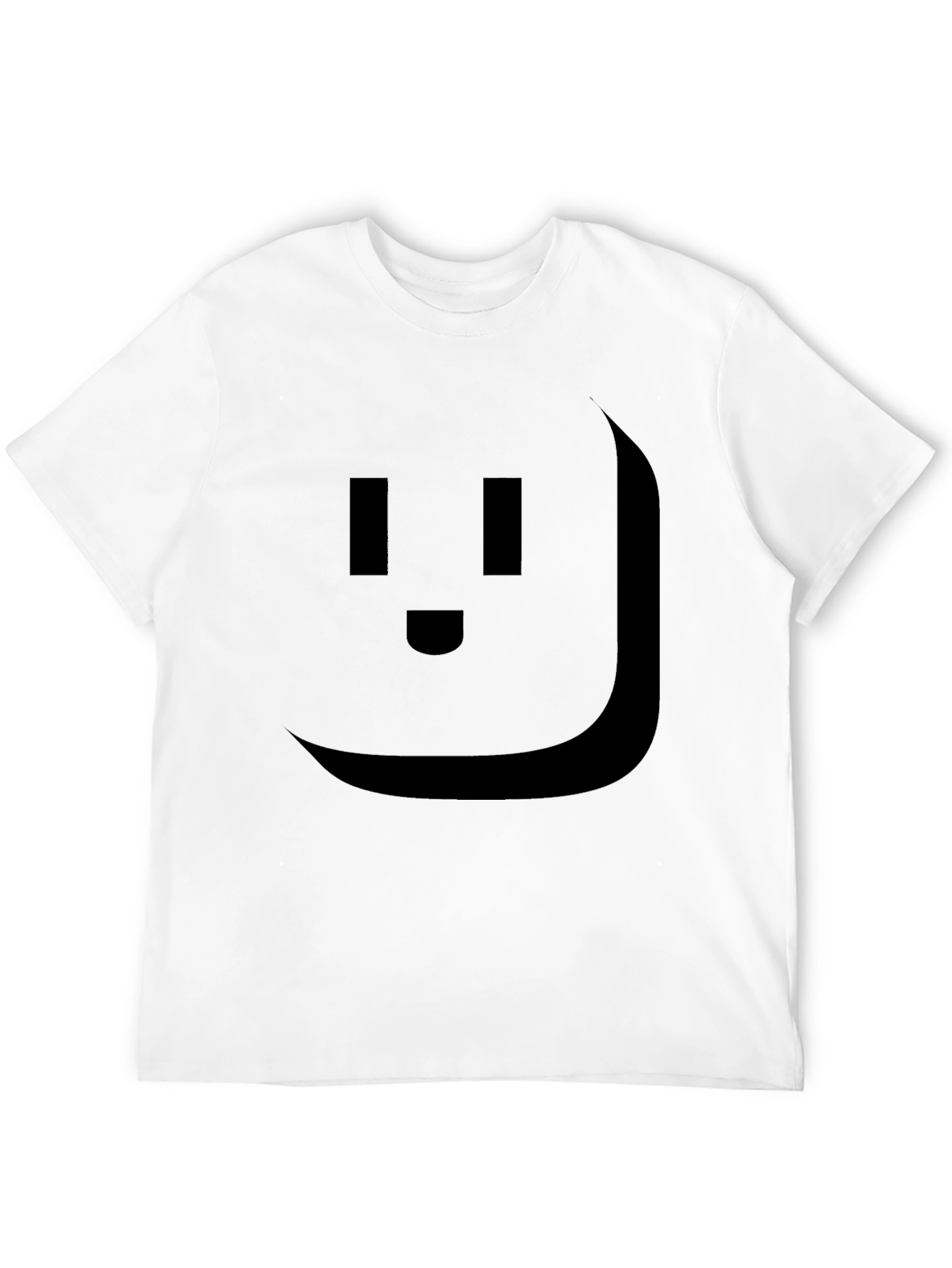 Geometric Face Black Graphic T-Shirt