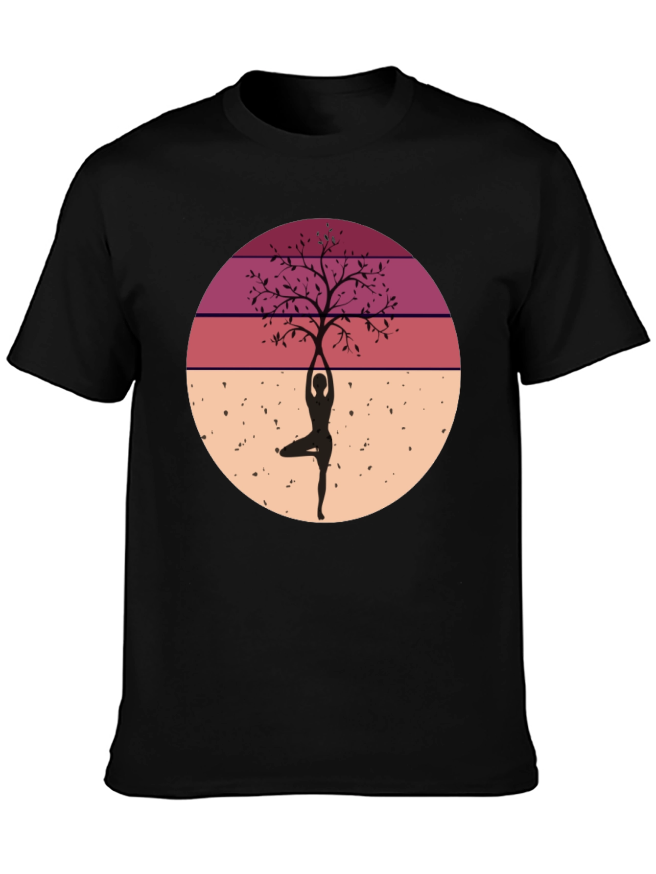 Yoga Tree Silhouette Graphic Tee
