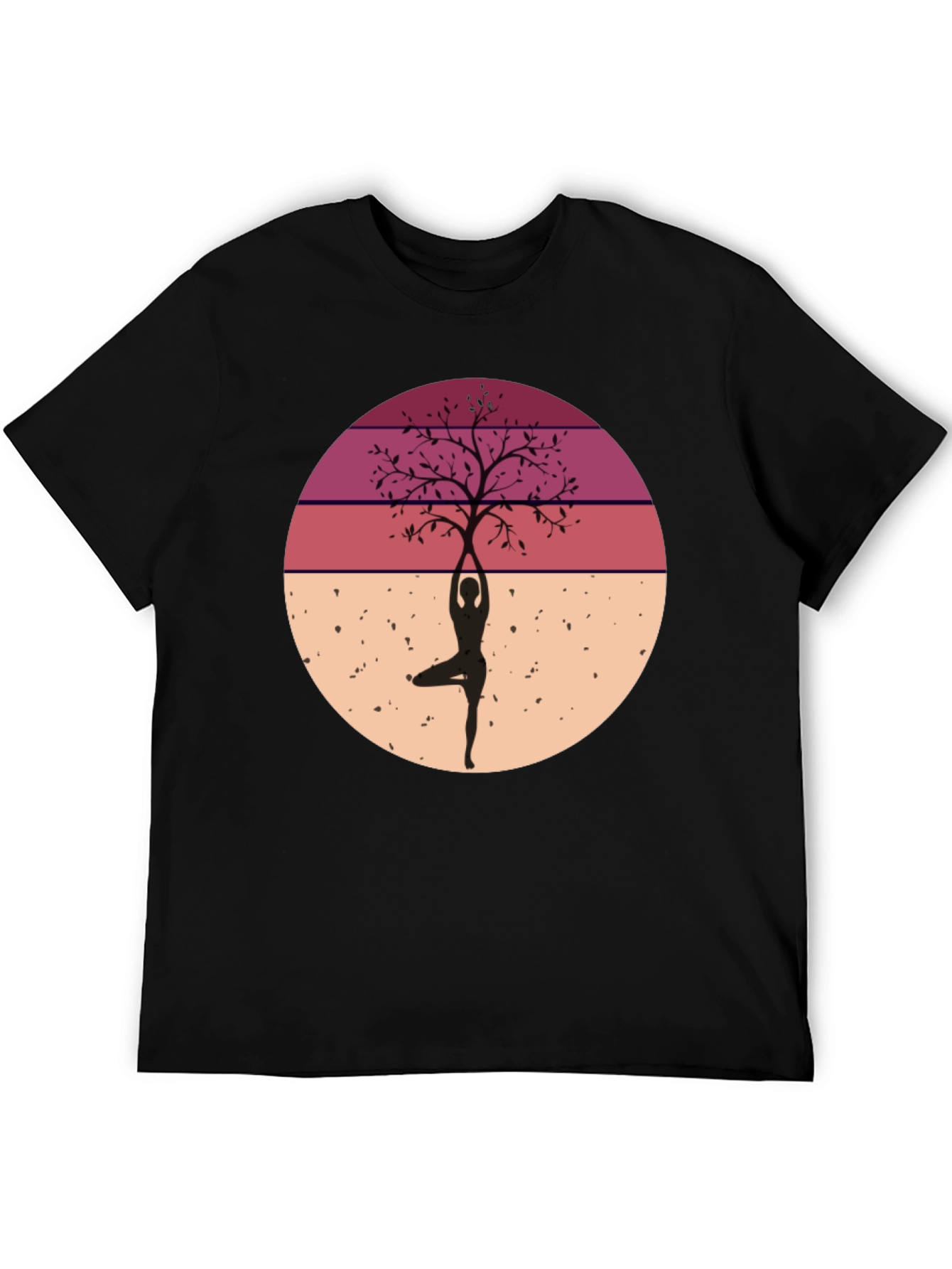 Yoga Tree Silhouette Graphic Tee