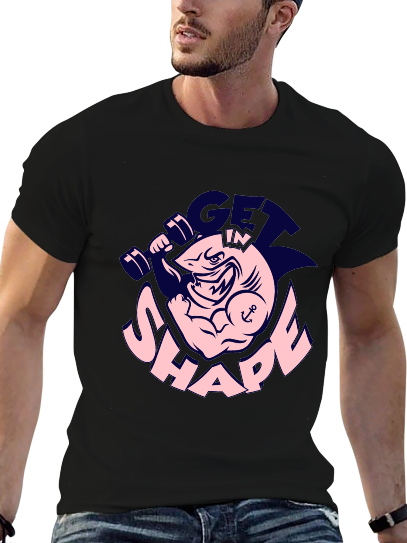 Get In Shape Shark Gym T-Shirt