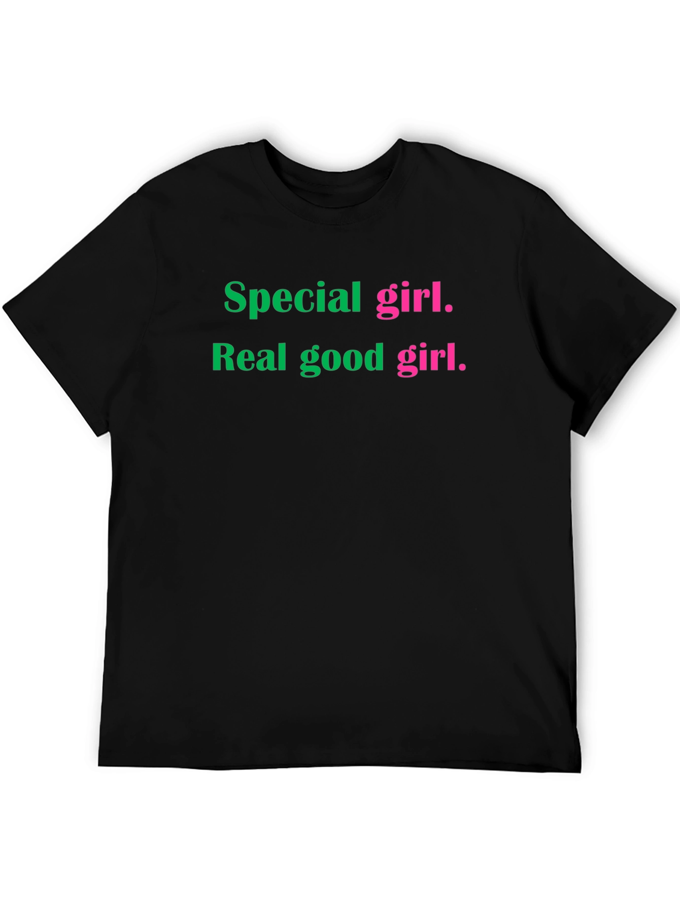 Special Girl Graphic Tee - Soft Black T-Shirt