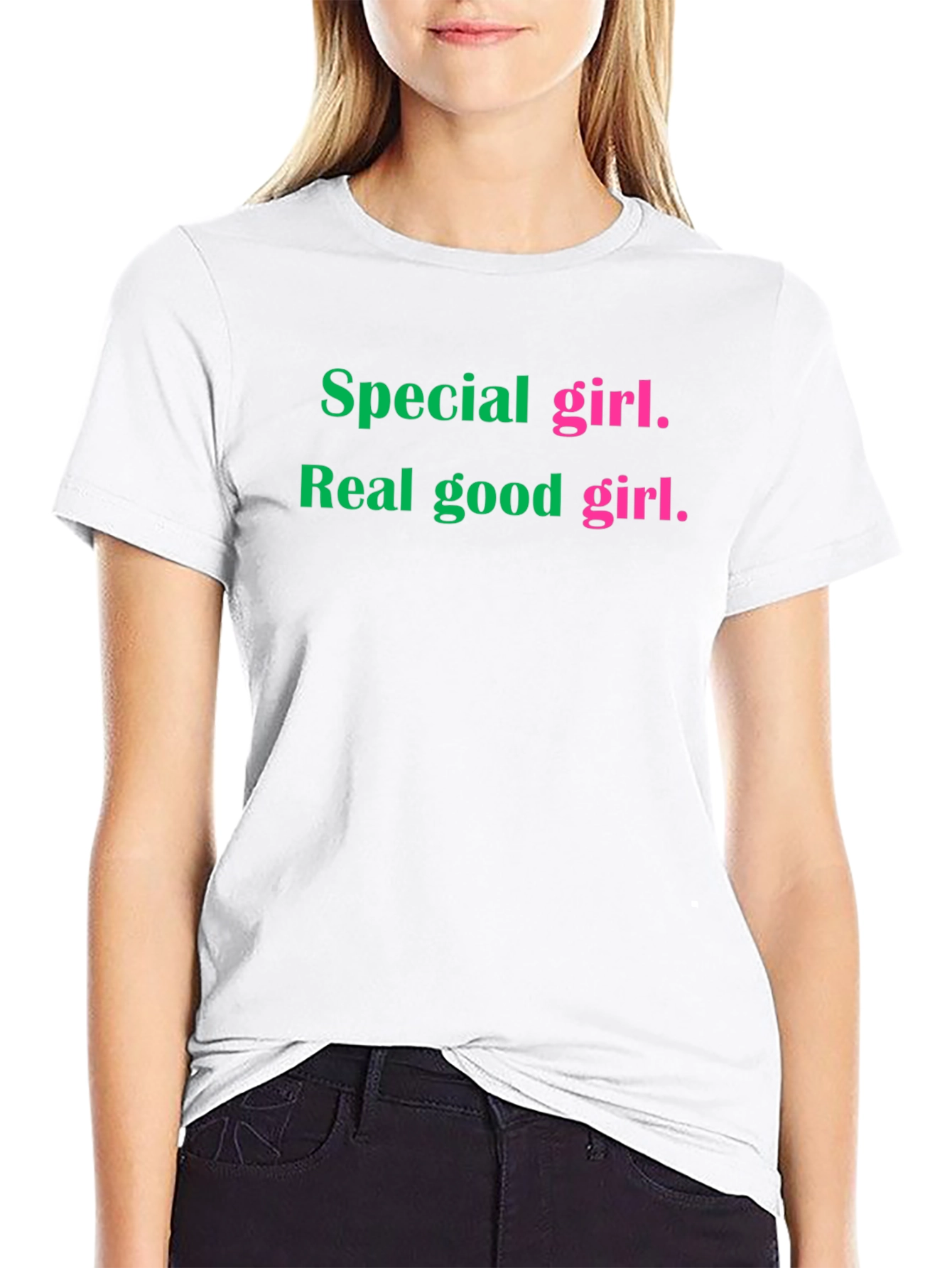 Special Girl Graphic Tee - Soft Black T-Shirt