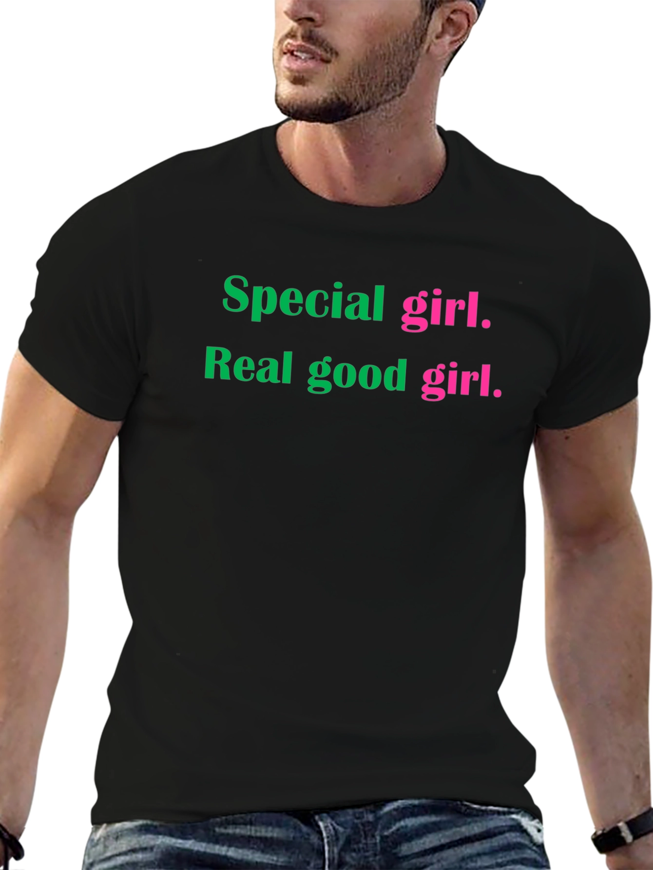 Special Girl Graphic Tee - Soft Black T-Shirt