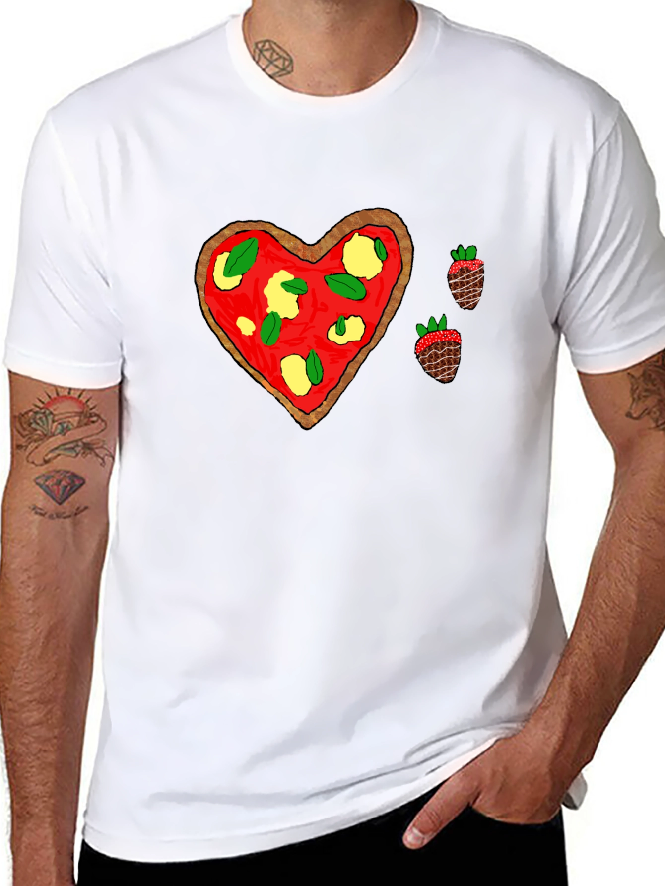 Pizza Heart Tee: Sweet & Savory Style