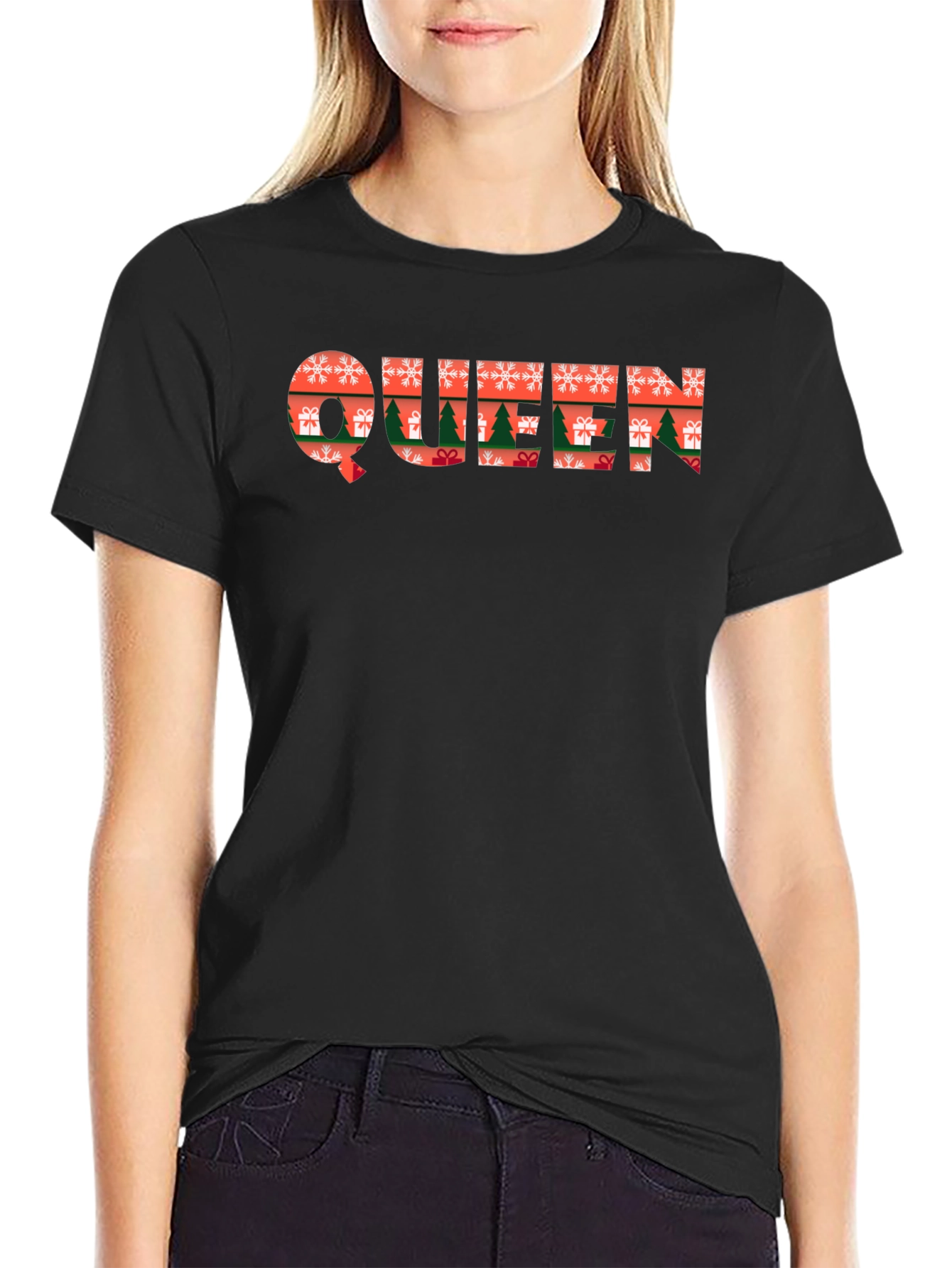 Christmas Queen Graphic Tee Holiday T-Shirt