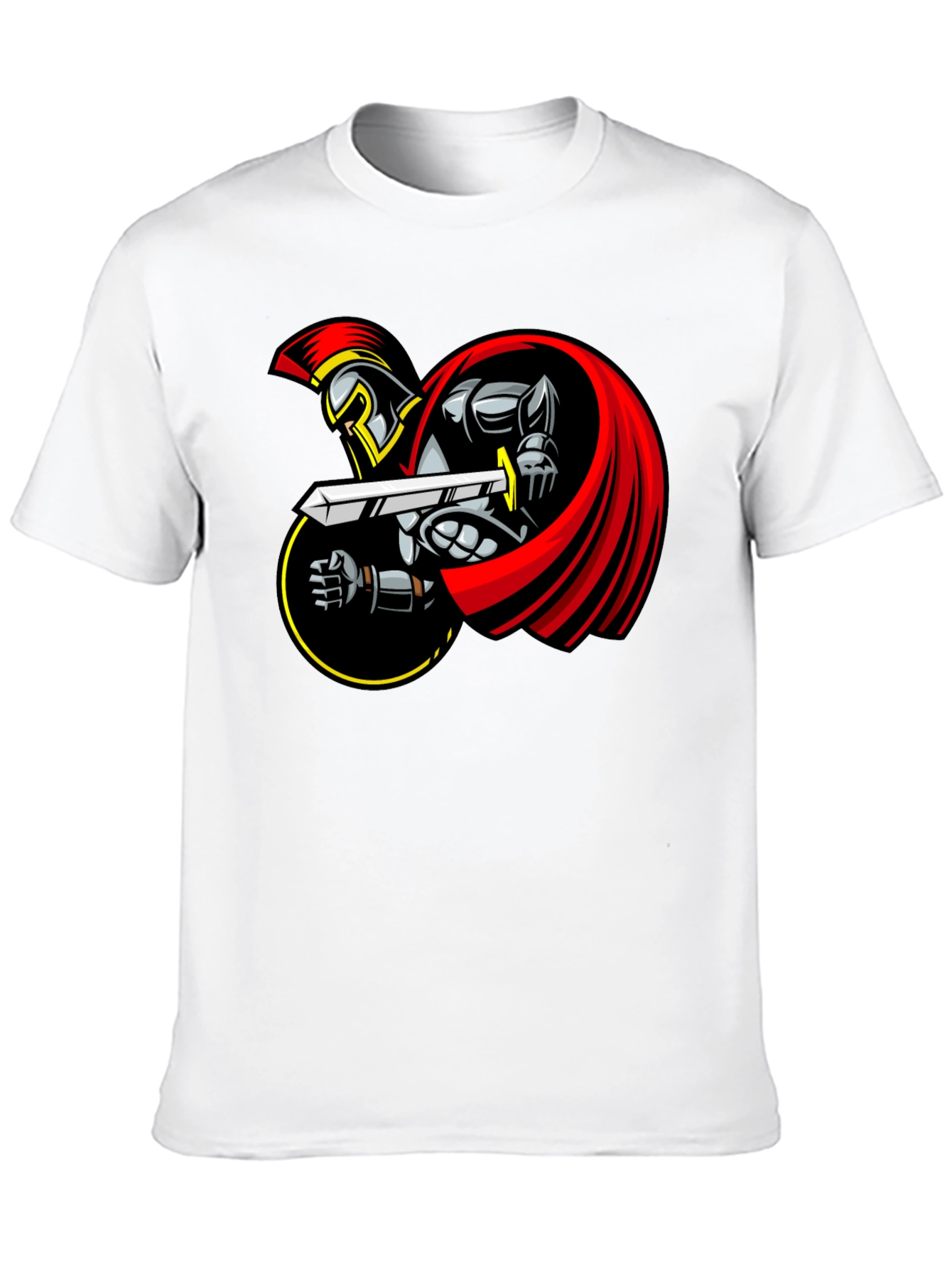 Spartan Warrior Graphic T-Shirt - Black