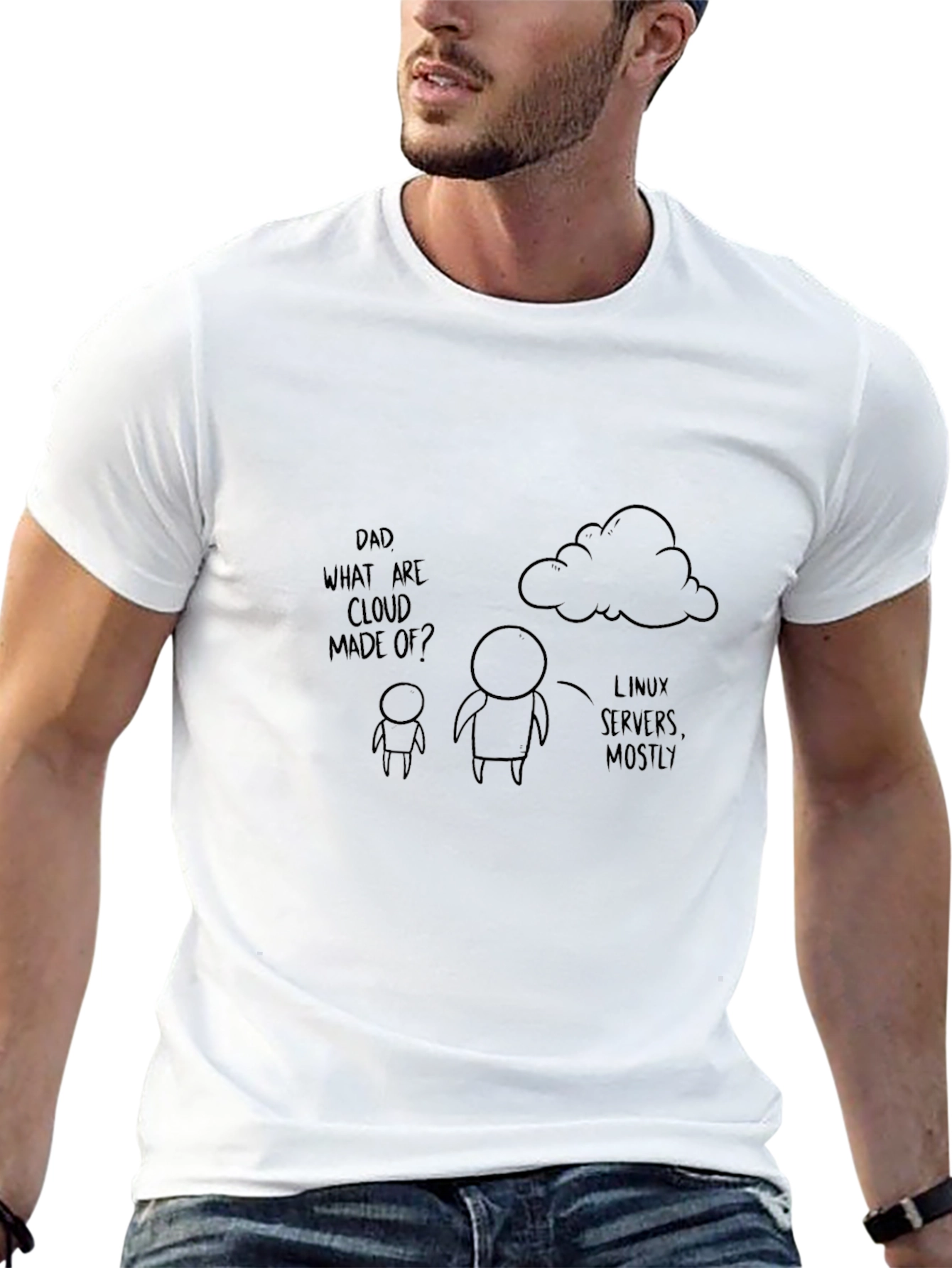 Cloud Linux Servers Dad Joke T-Shirt
