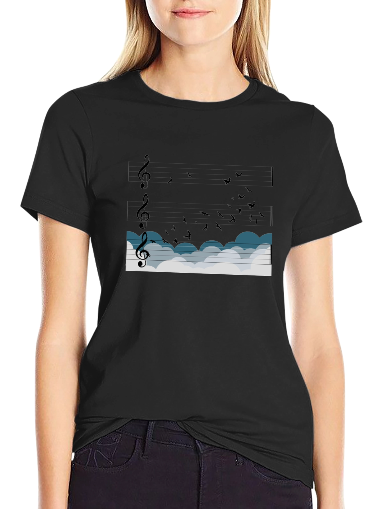 Musical Flight Black T-Shirt