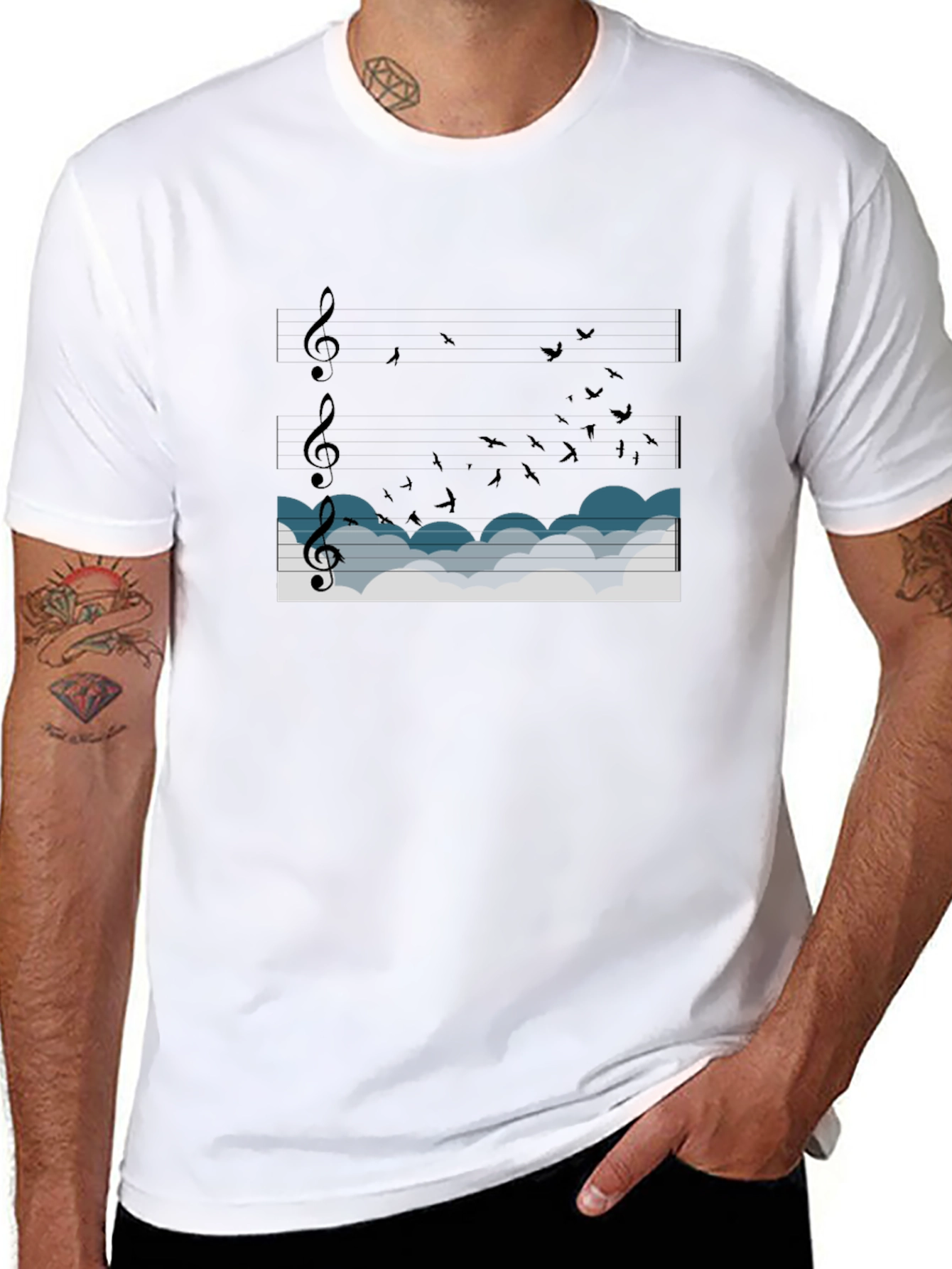 Musical Flight Black T-Shirt