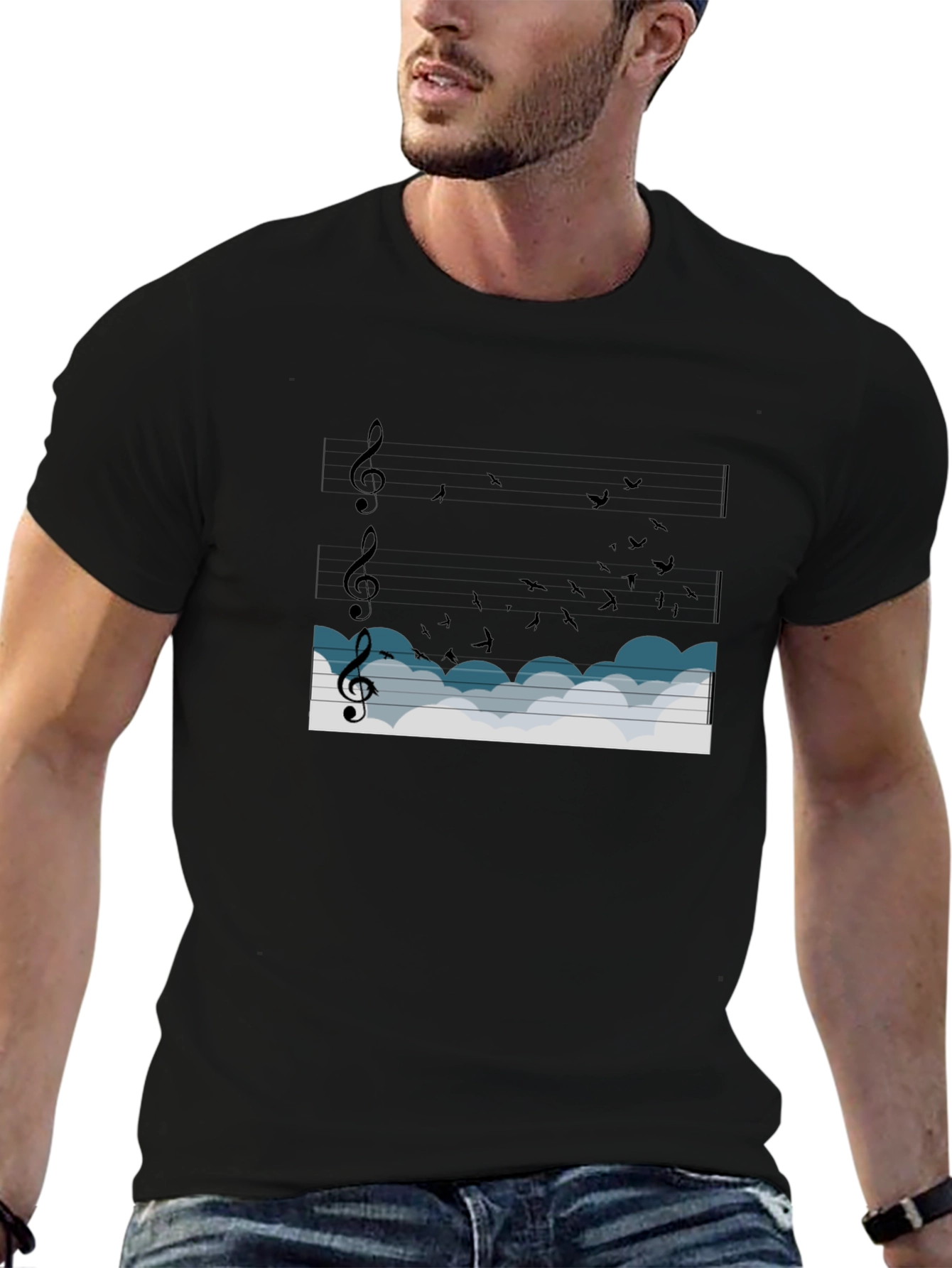 Musical Flight Black T-Shirt