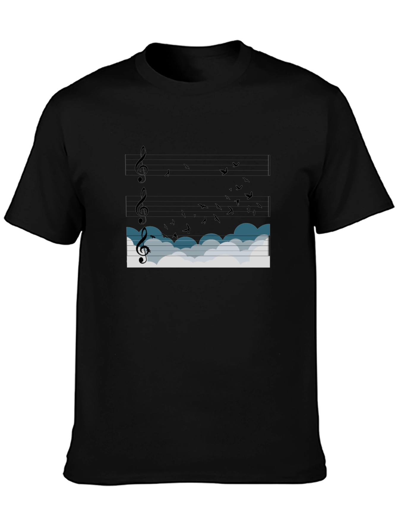 Musical Flight Black T-Shirt