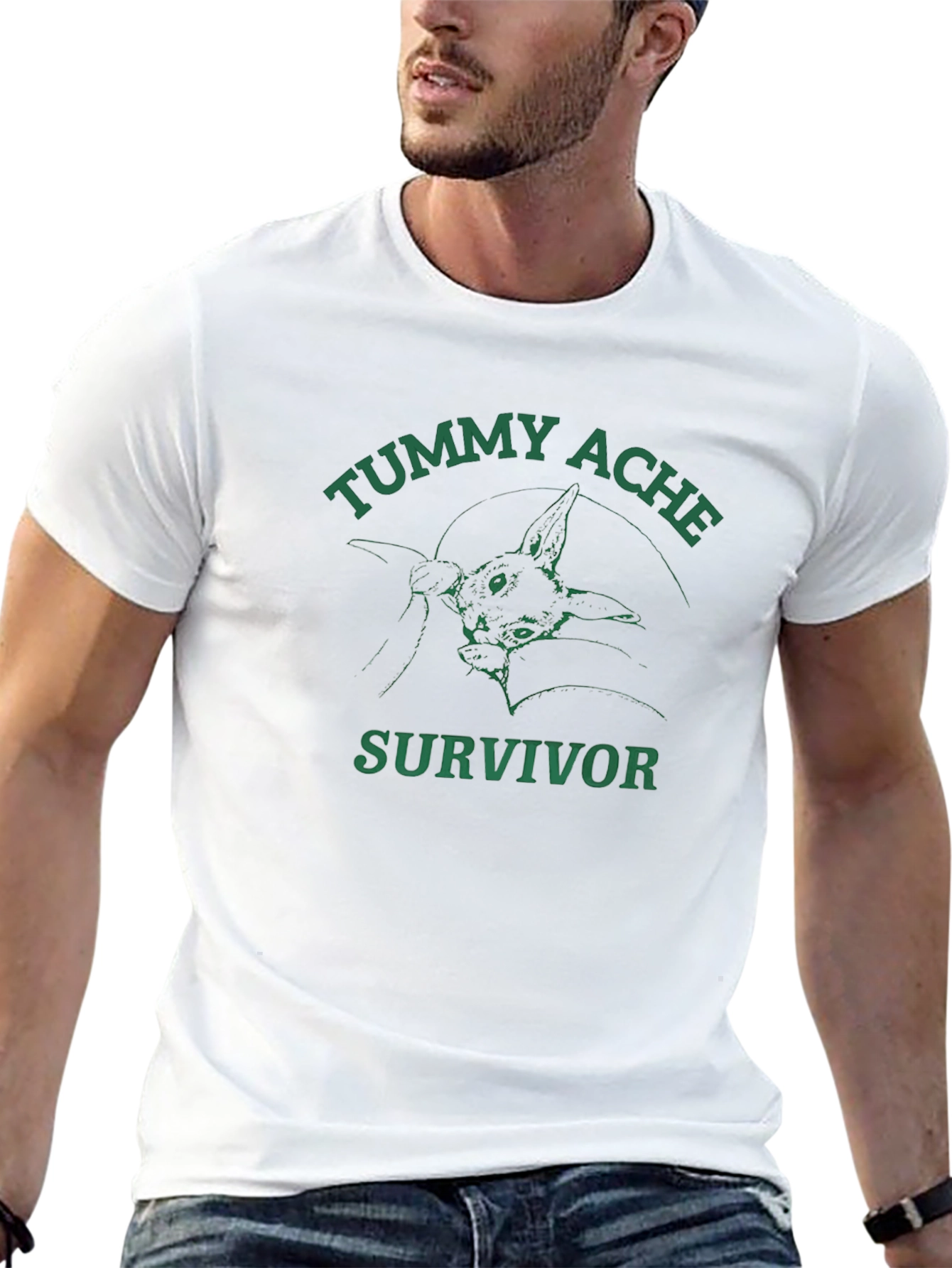 Tummy Ache Survivor Tee - Funny Graphic T-Shirt