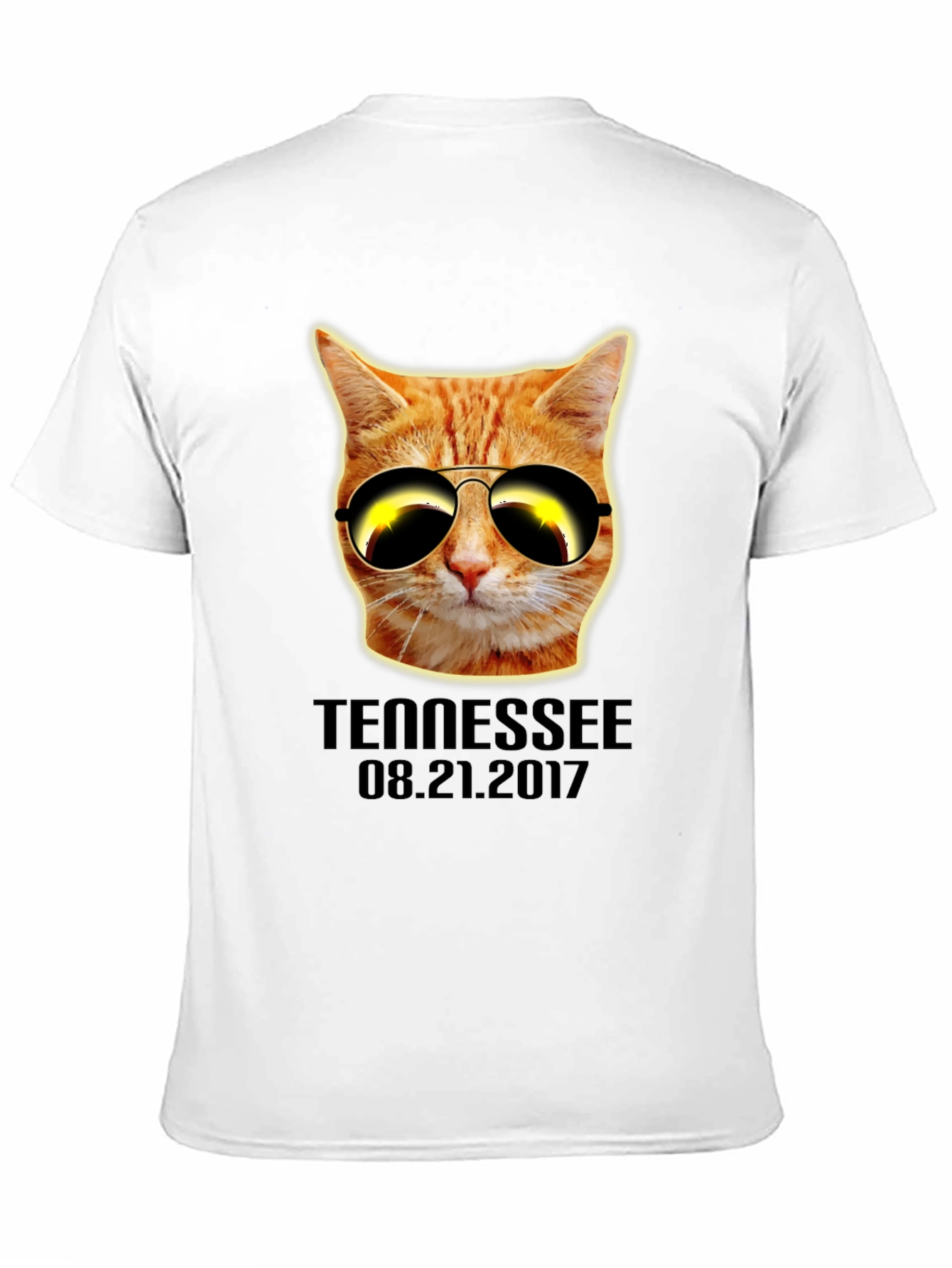 Tennessee Solar Eclipse Cat T-Shirt - August 21 2017
