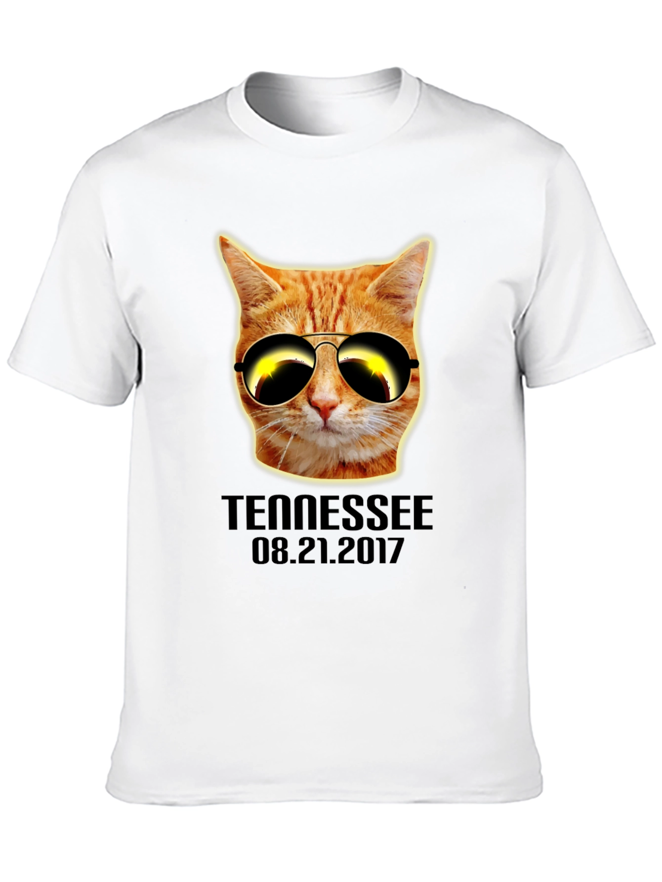 Tennessee Solar Eclipse Cat T-Shirt - August 21 2017