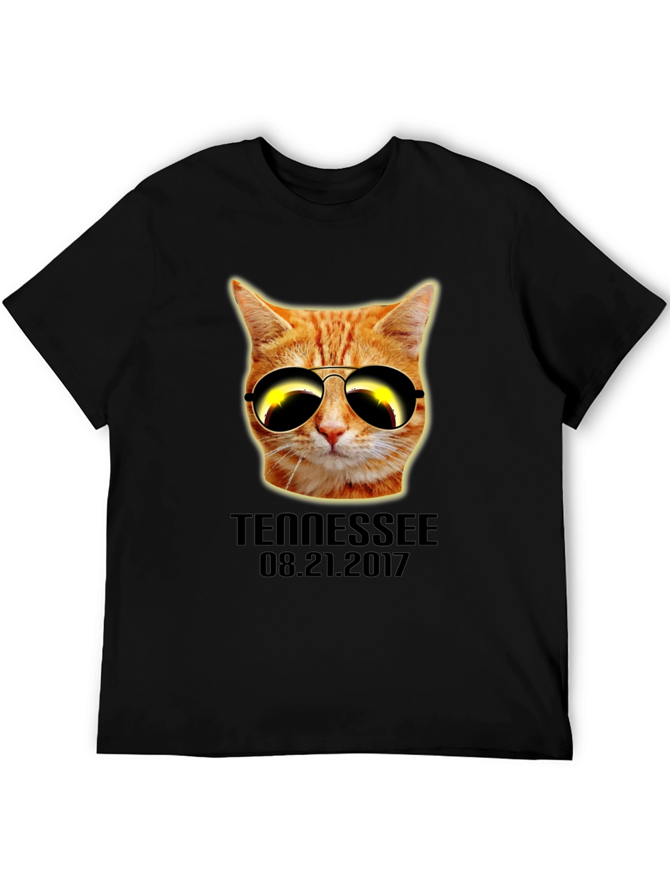 Tennessee Solar Eclipse Cat T-Shirt - August 21 2017