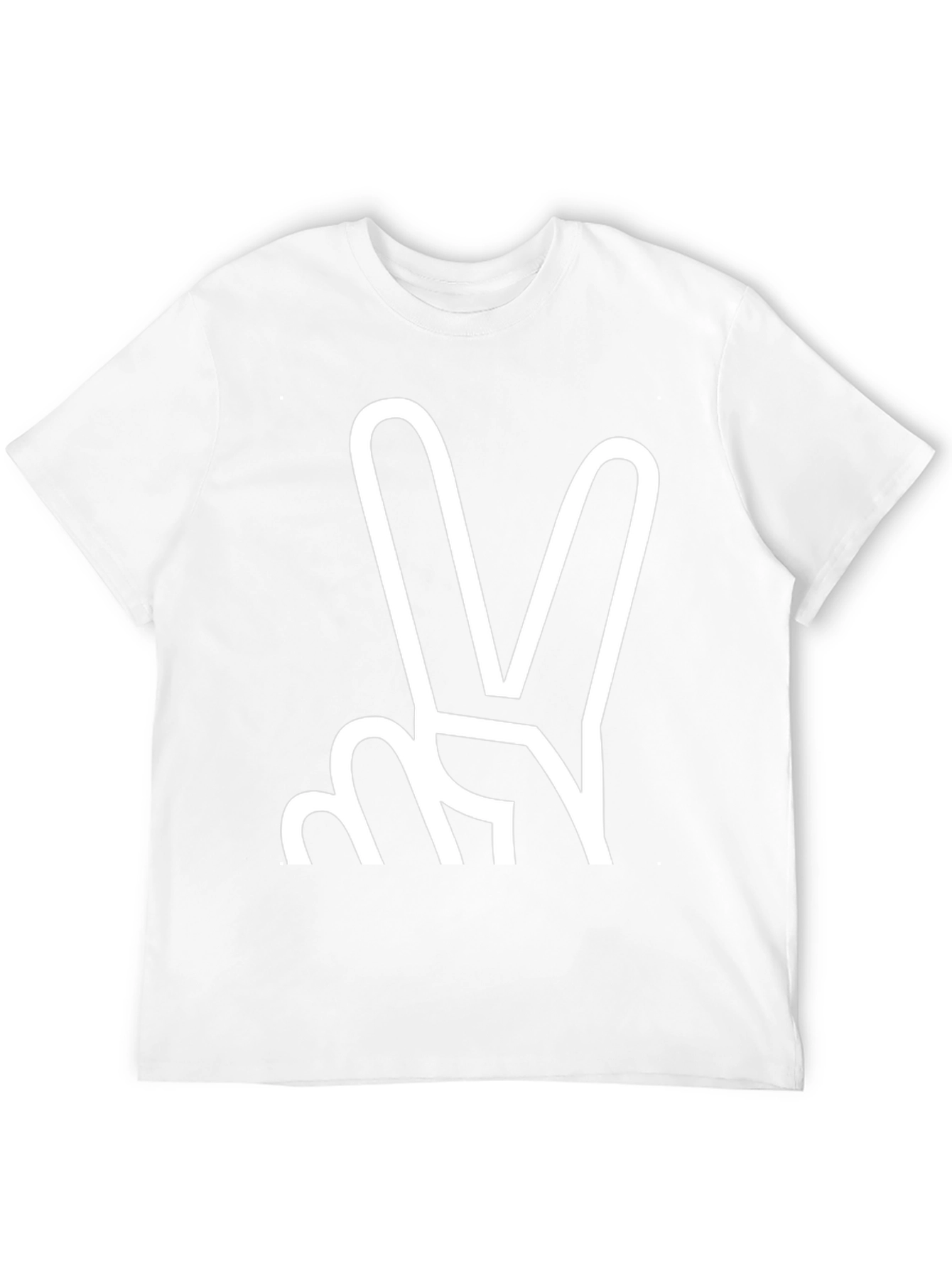 Peace Sign Graphic Tee - Black Cotton Blend
