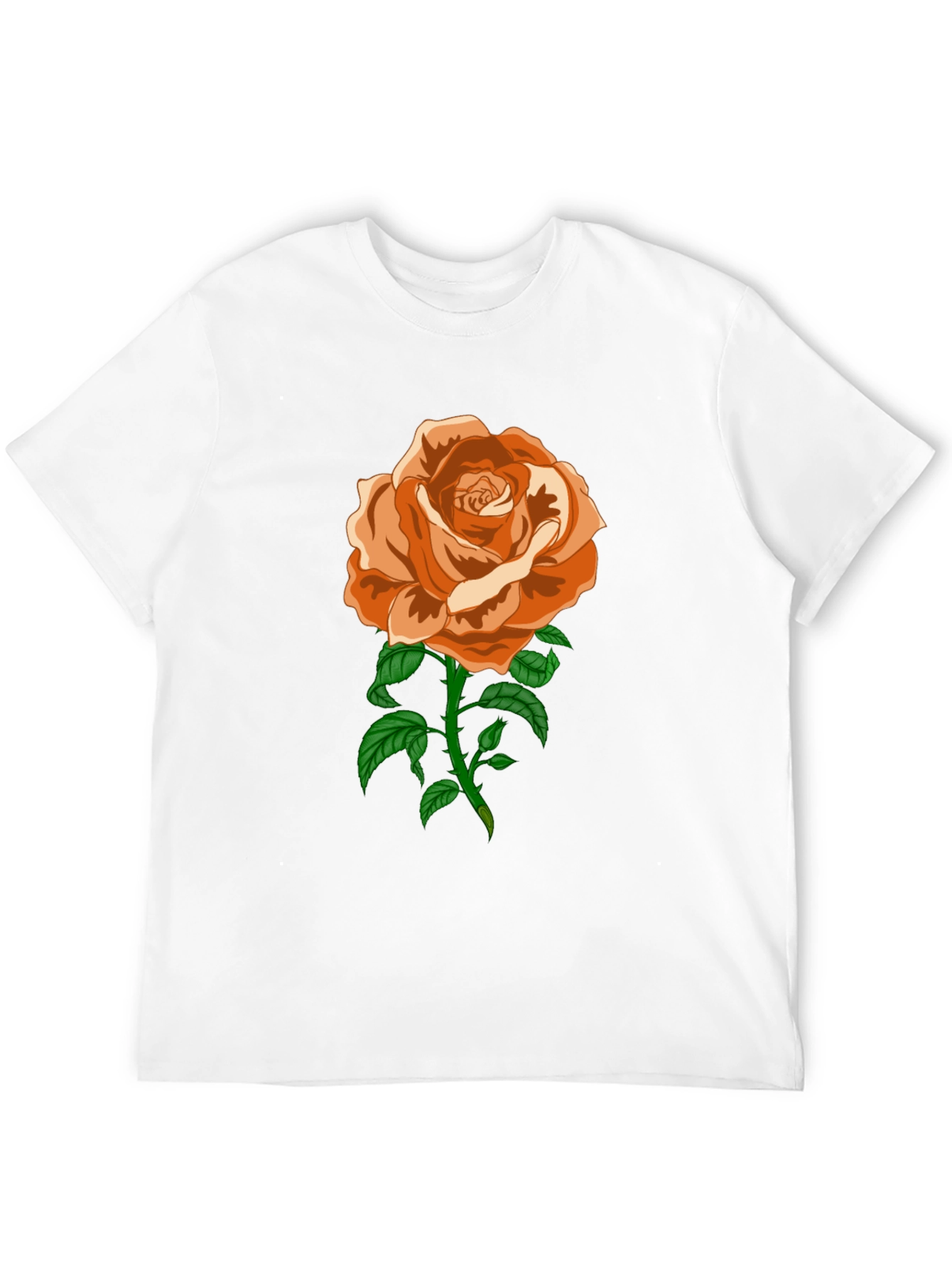 Rose Graphic T-Shirt - Casual Black Tee