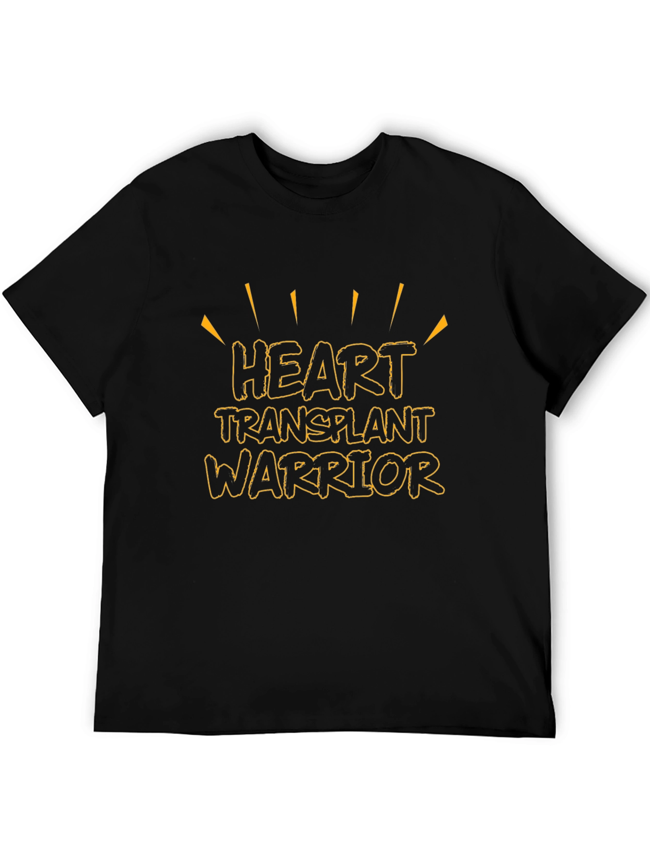 Heart Transplant Warrior T-Shirt - Black Graphic Tee