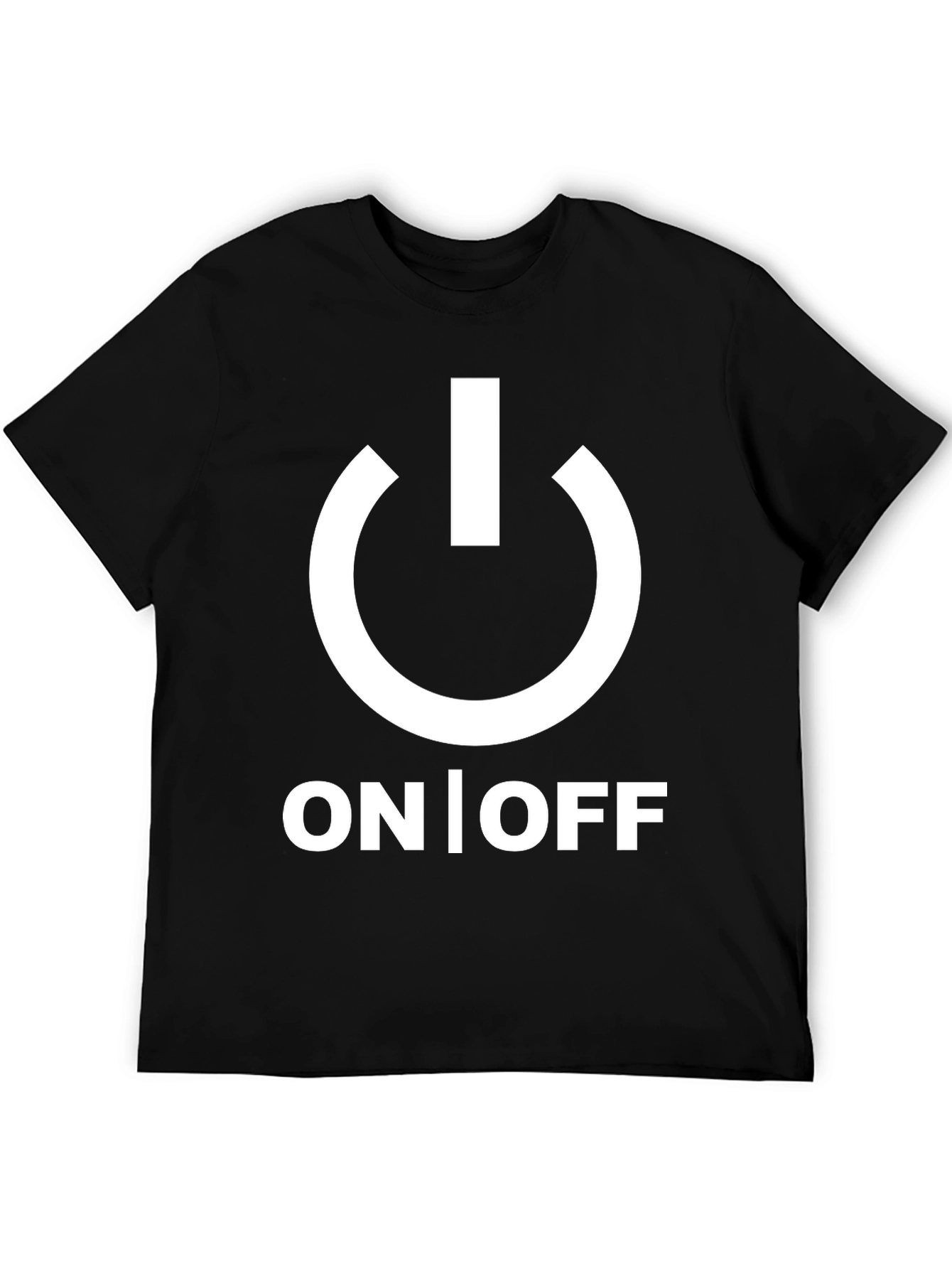On/Off Graphic Tee - Black Cotton Comfort