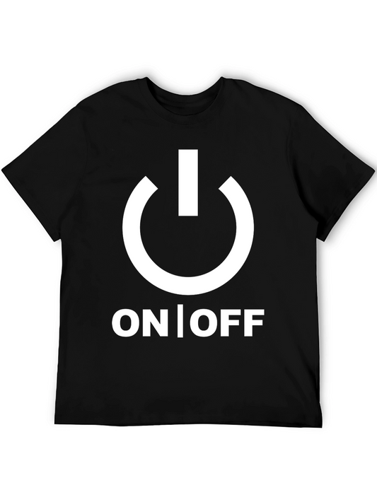 On/Off Graphic Tee - Black Cotton Comfort
