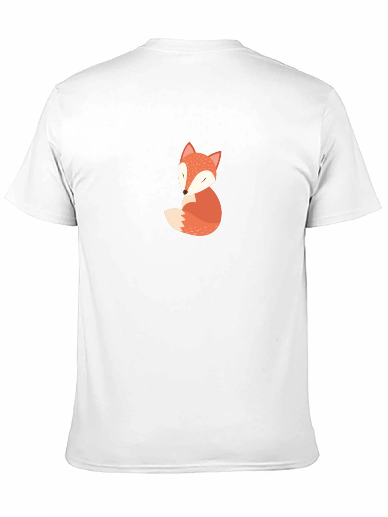 Cute Fox Graphic Tee - Soft Black Cotton T-Shirt