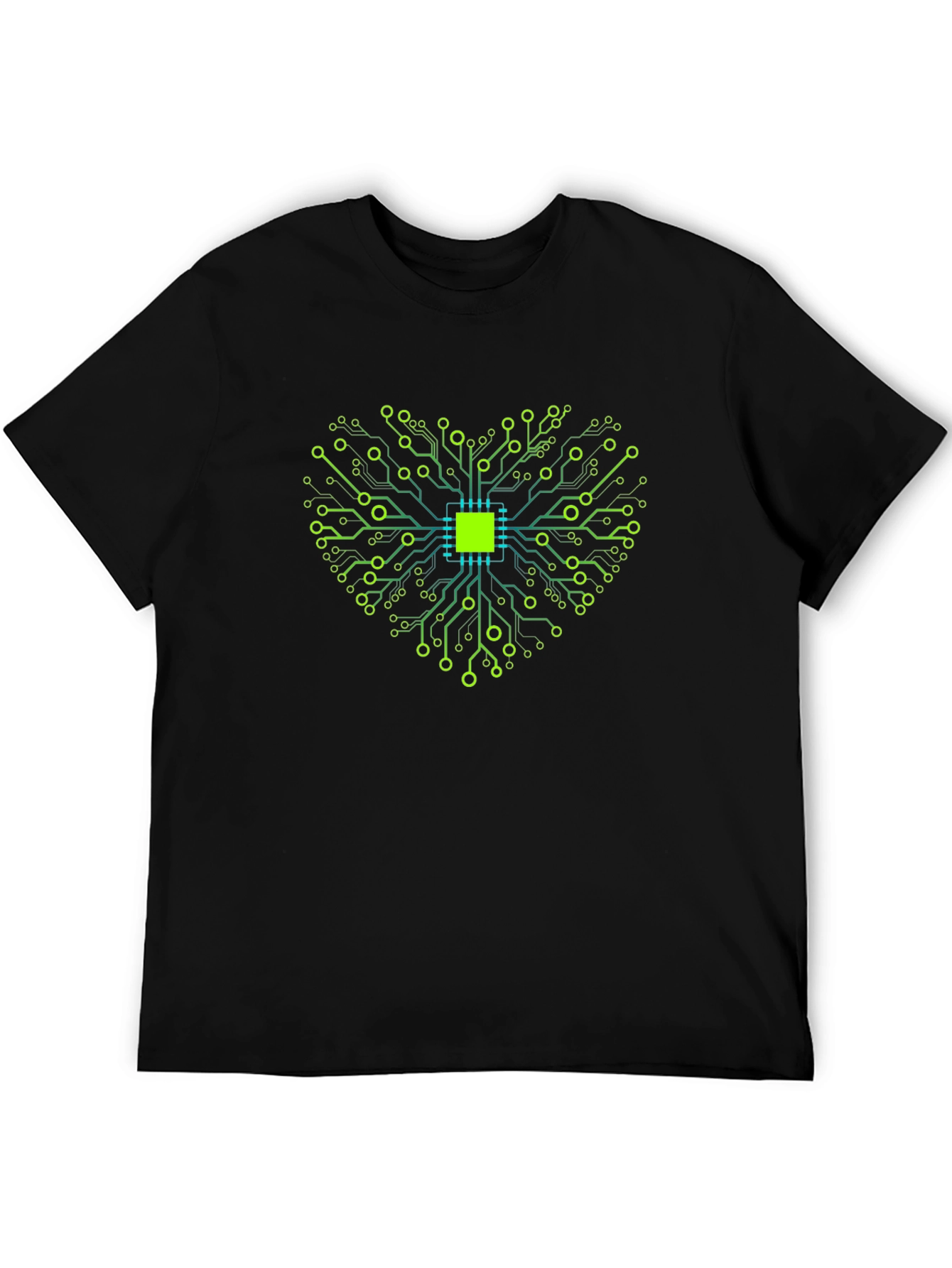 Tech Heart Graphic Black T-Shirt