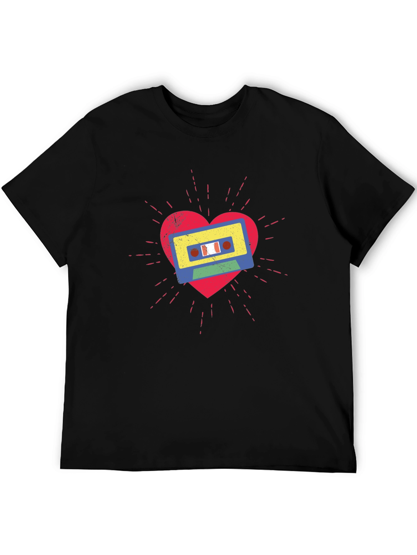 Retro Cassette Tape Heart Graphic Tee
