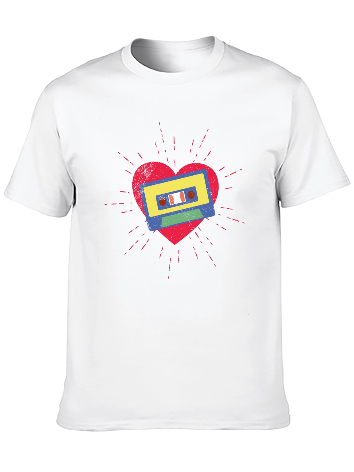 Retro Cassette Tape Heart Graphic Tee