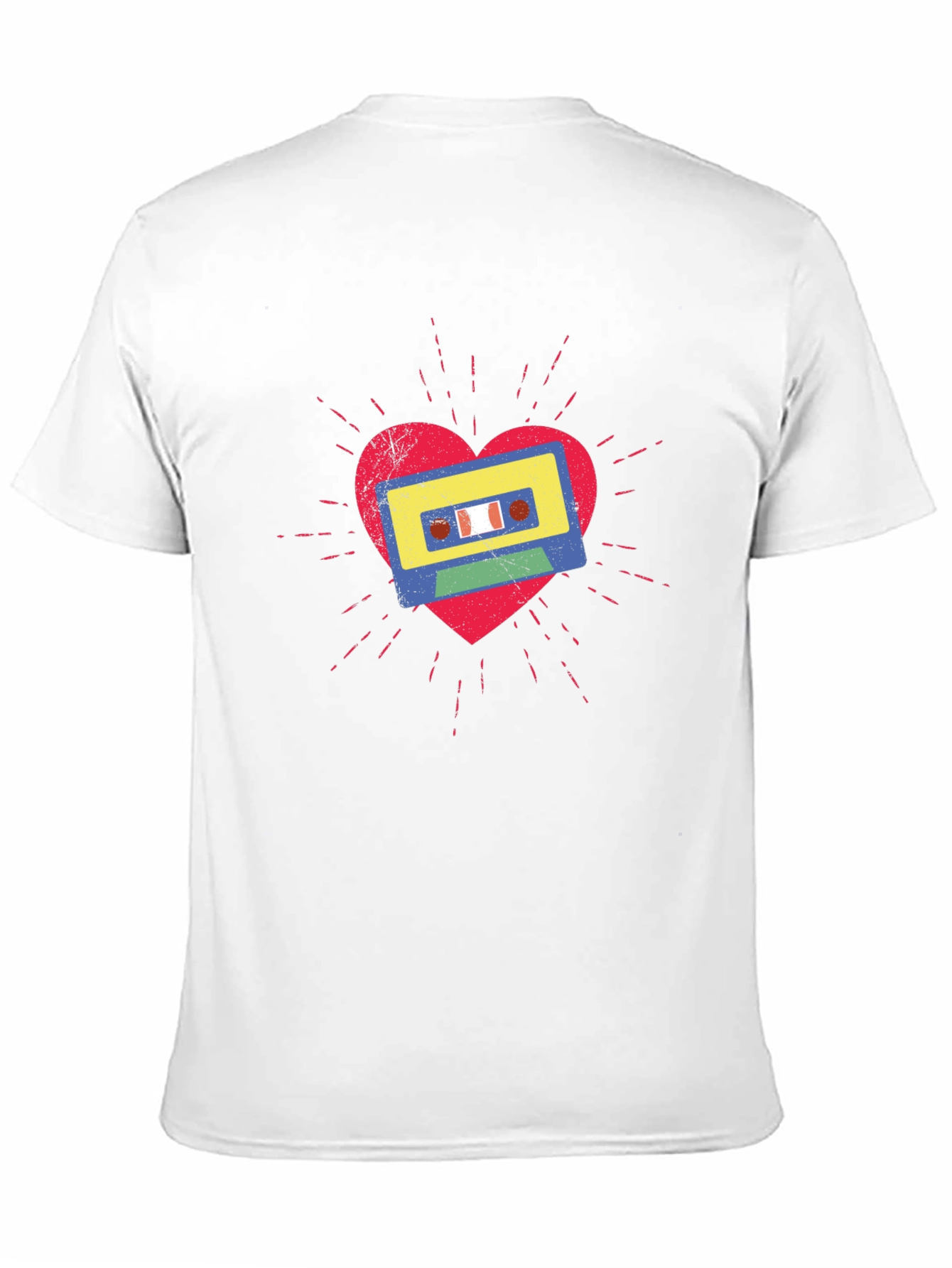 Retro Cassette Tape Heart Graphic Tee