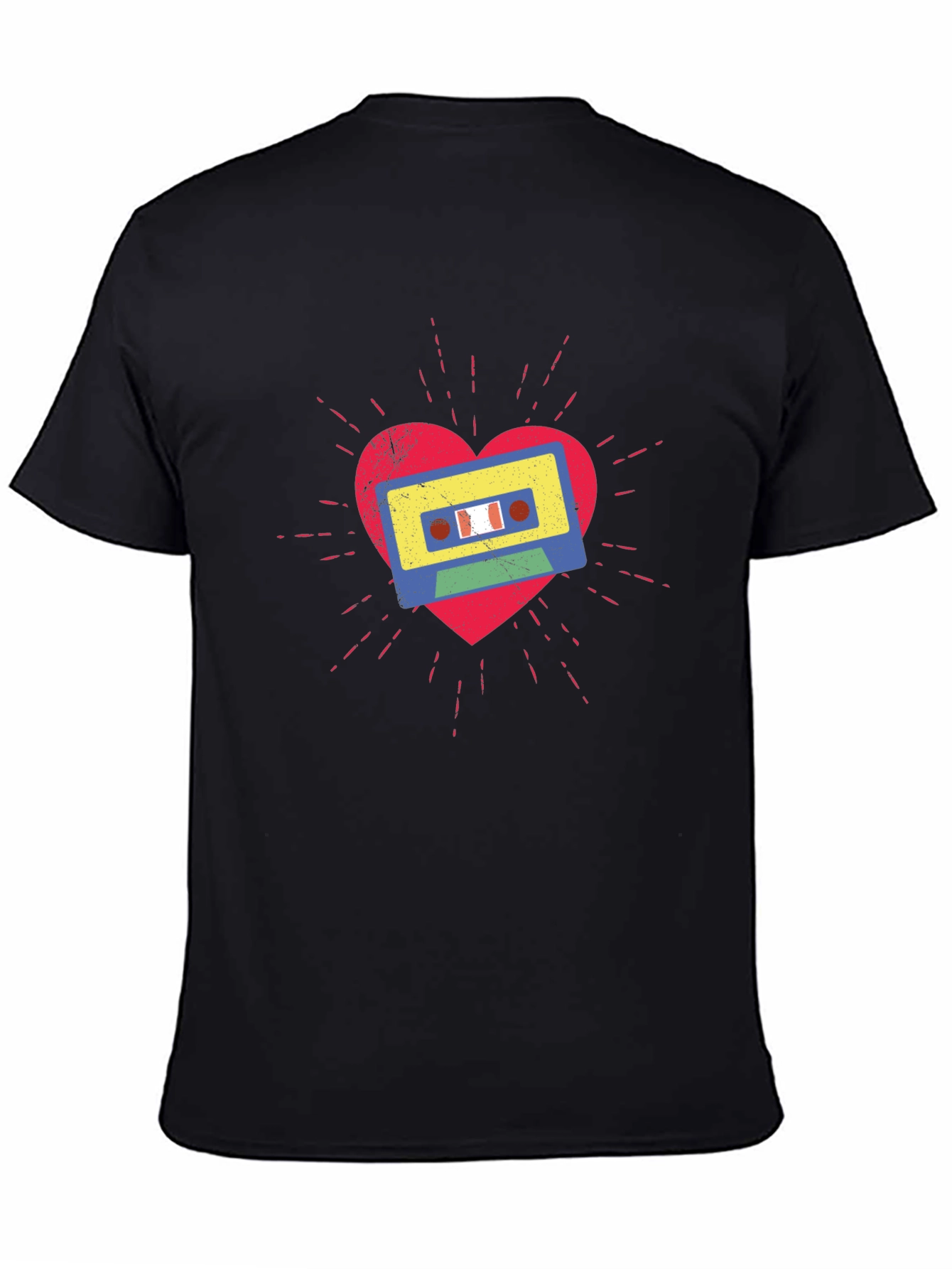 Retro Cassette Tape Heart Graphic Tee