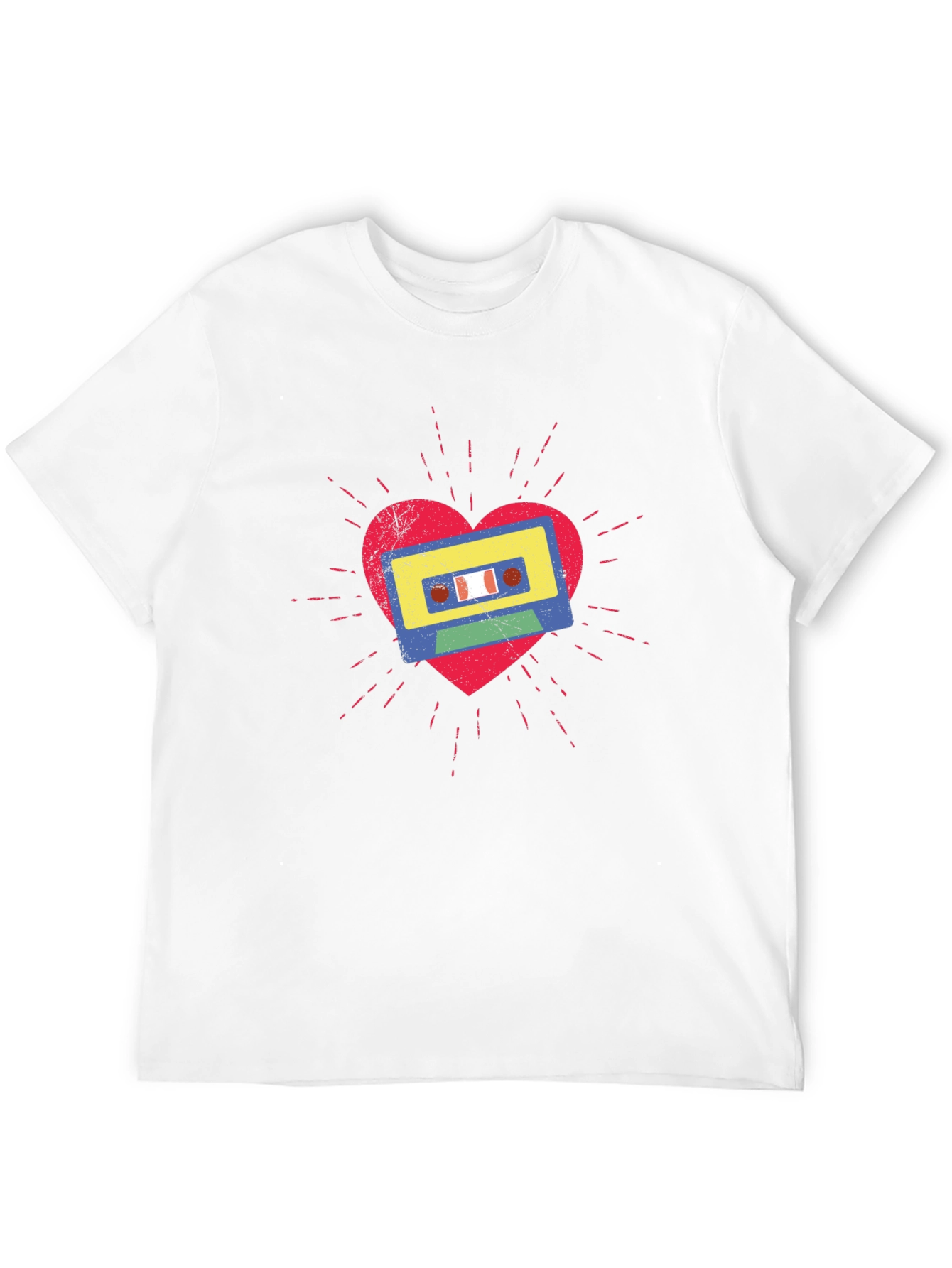 Retro Cassette Tape Heart Graphic Tee