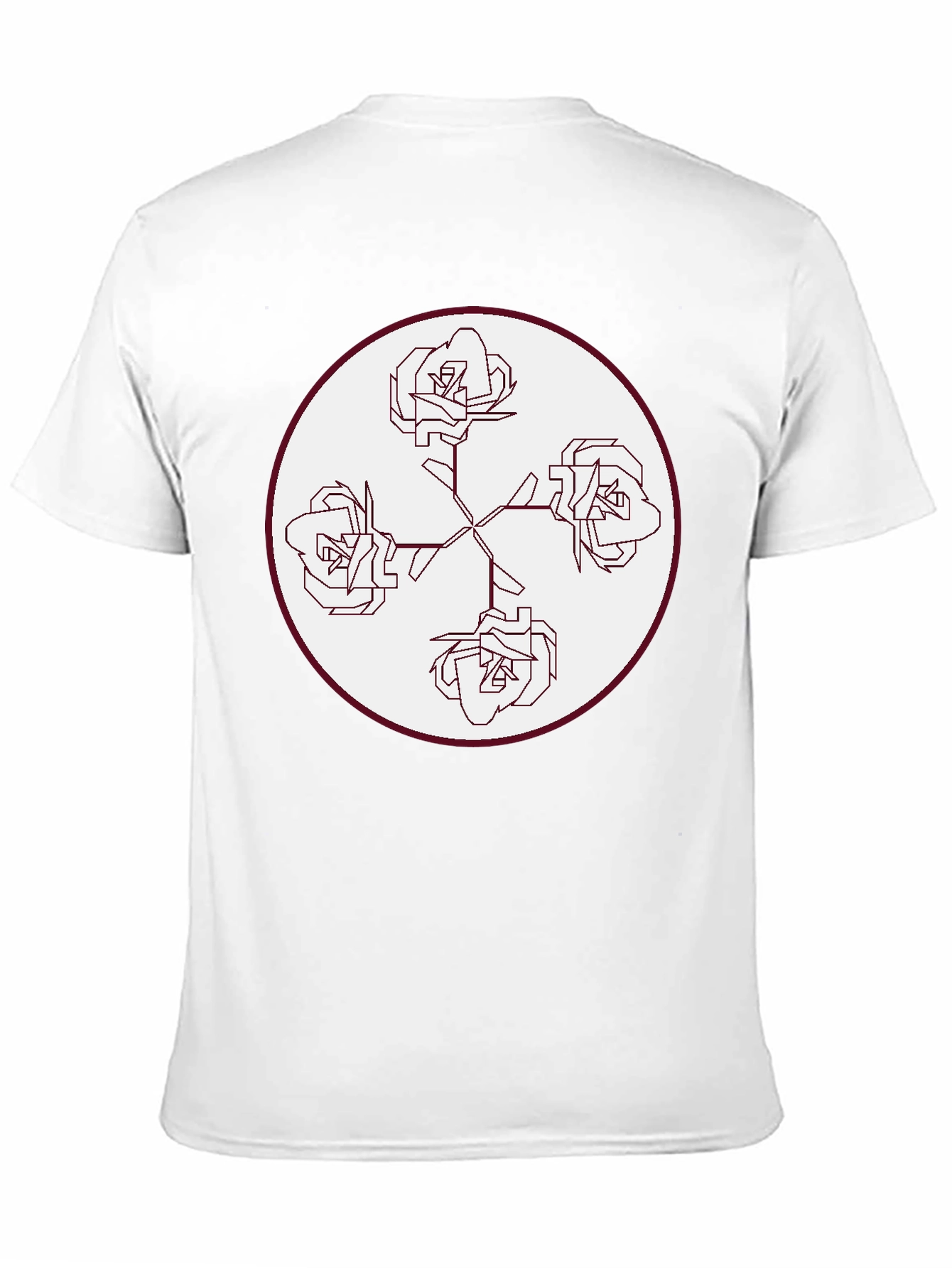 Geometric Roses Graphic T-Shirt