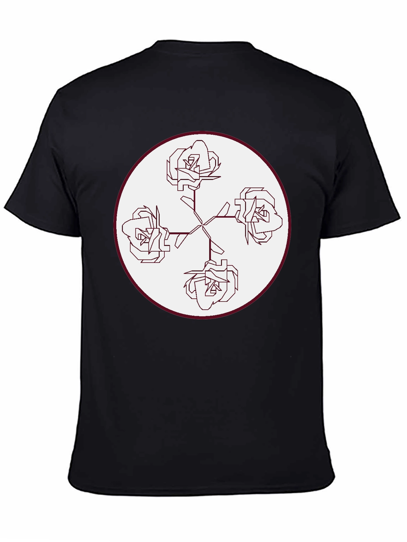 Geometric Roses Graphic T-Shirt