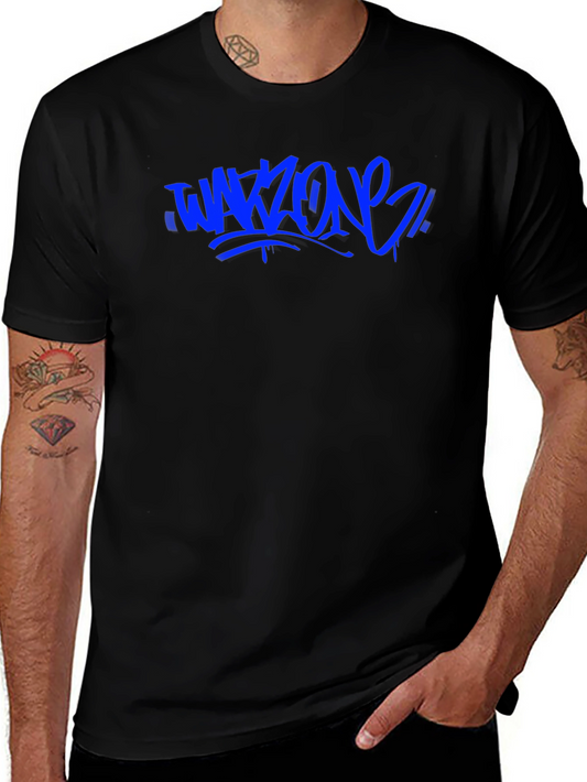 Warzone Graphic Tee - Black Cotton T-Shirt for Men