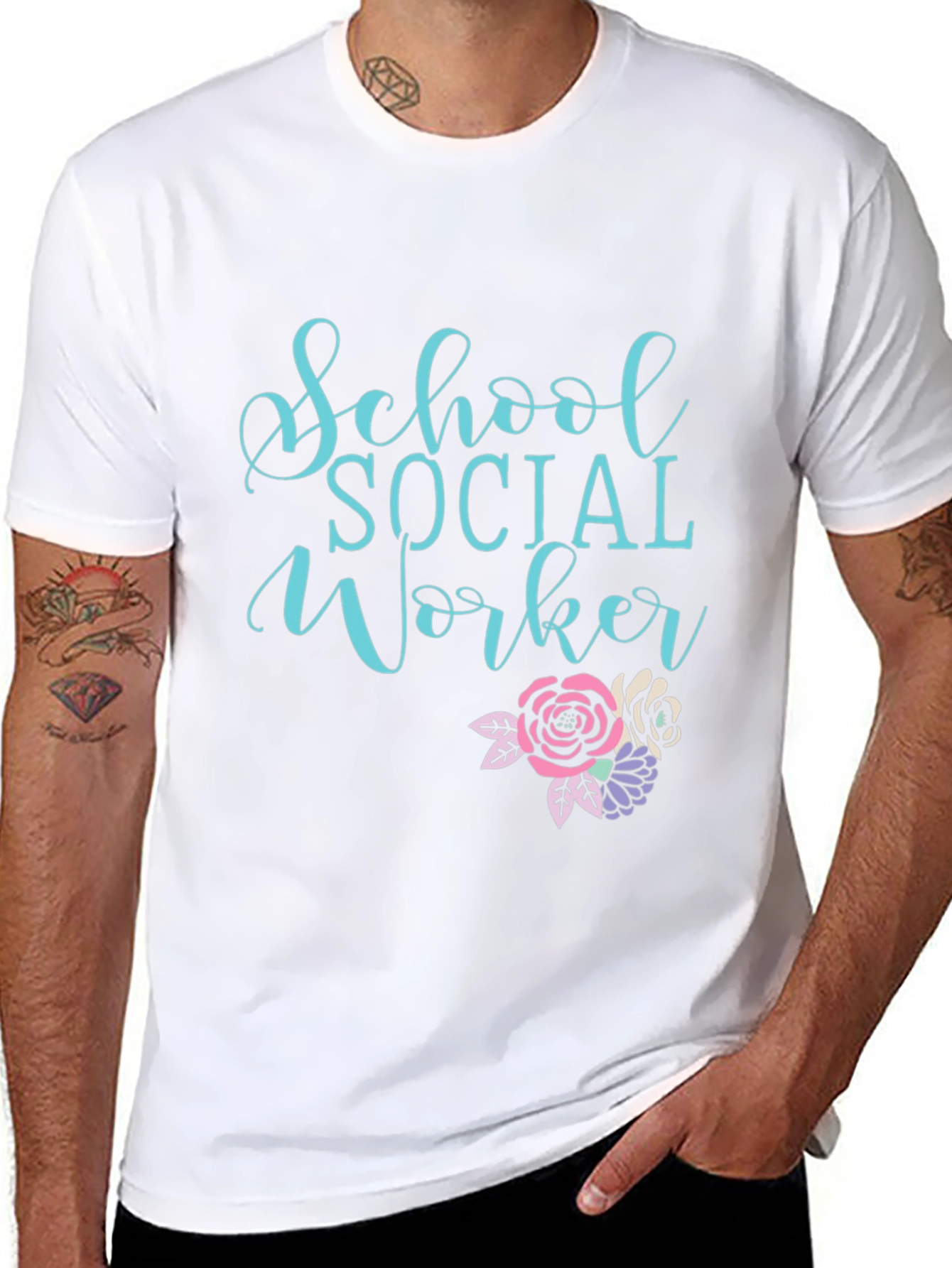 School Social Worker Graphic Tee - Black