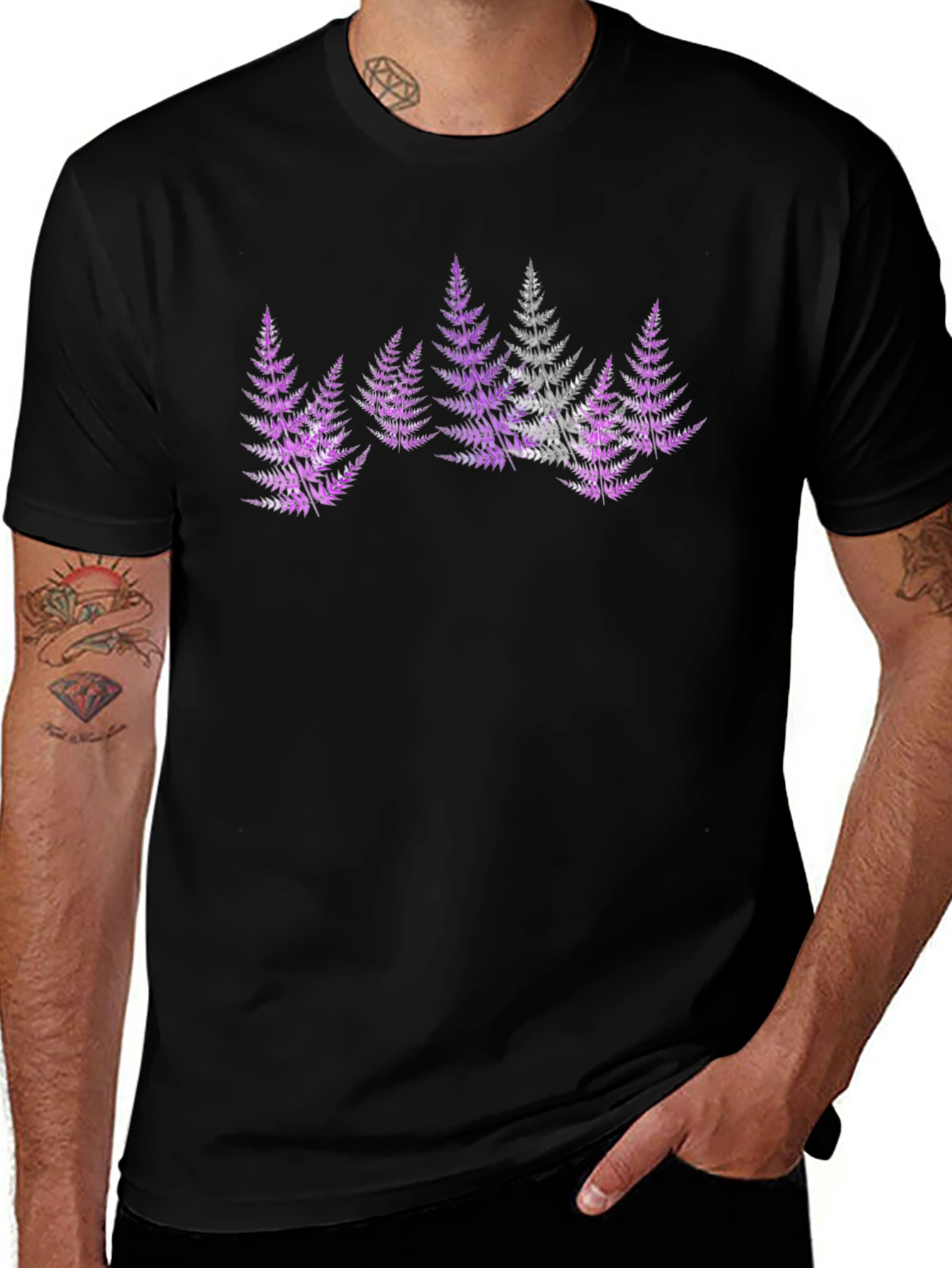 Fern Forest Graphic Tee - Black