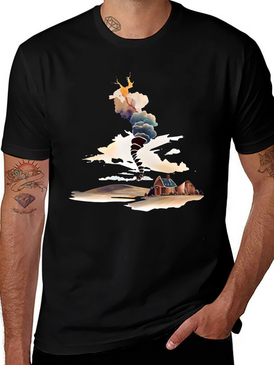 Tornado House Graphic Tee - Weather Inspired Design